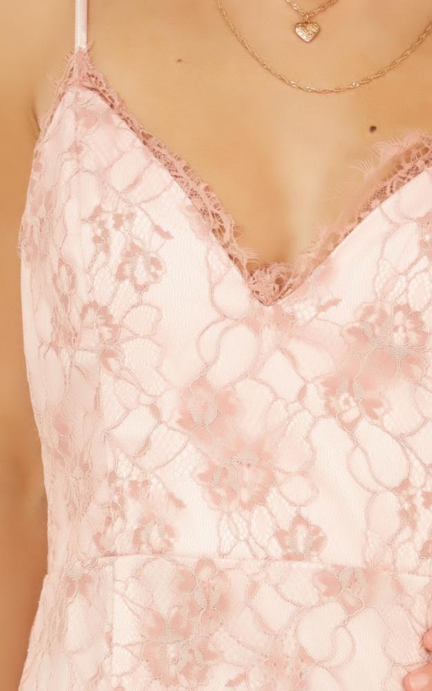 Stay Flow Dress in Blush Lace