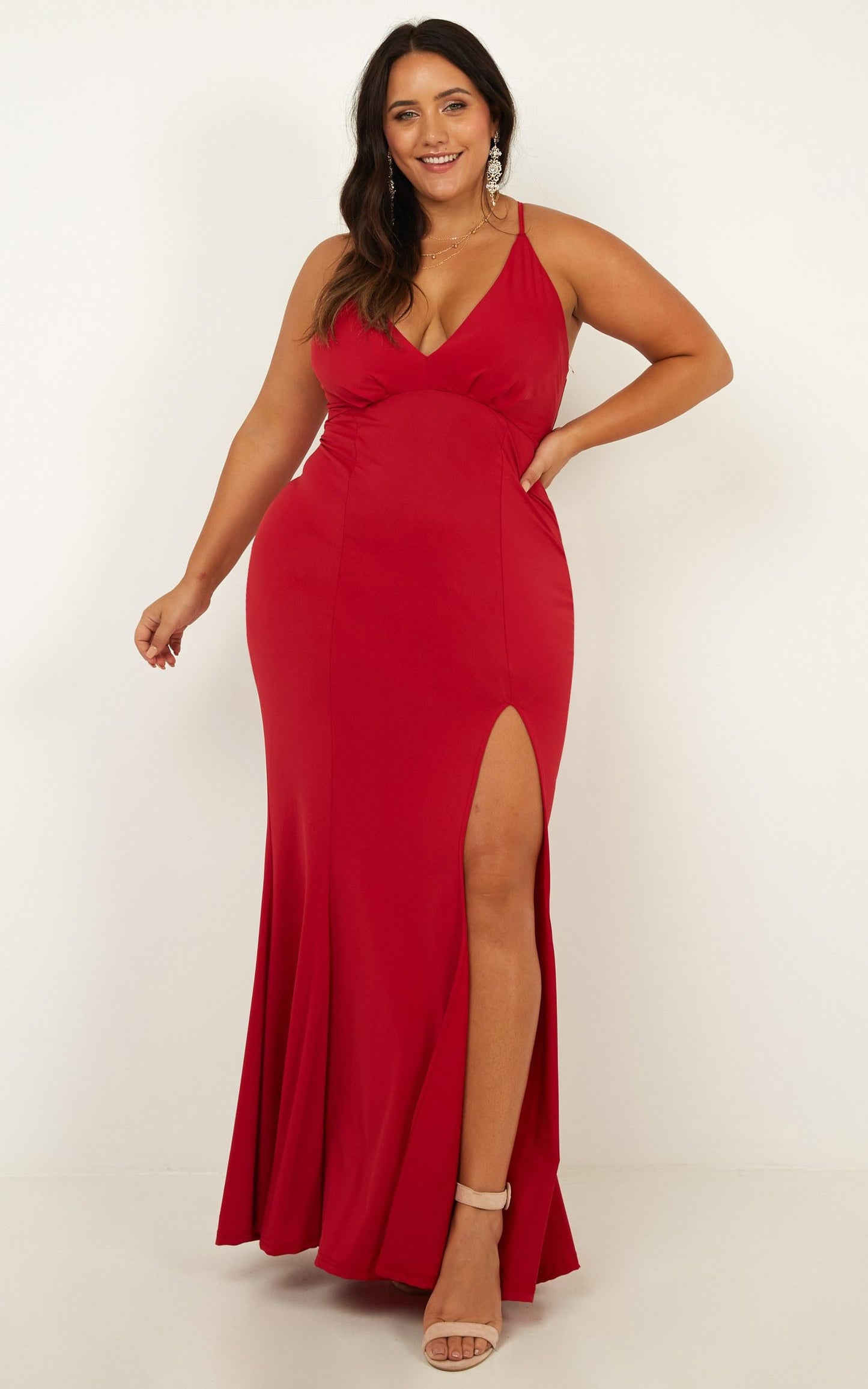 Storm Soul Maxi Dress In Red