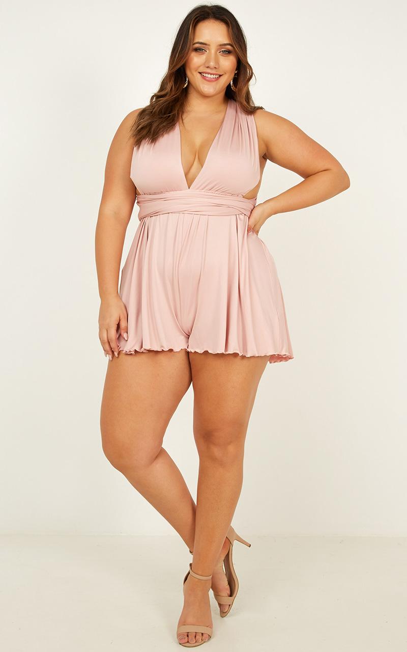 Sugar High Playsuit In Blush