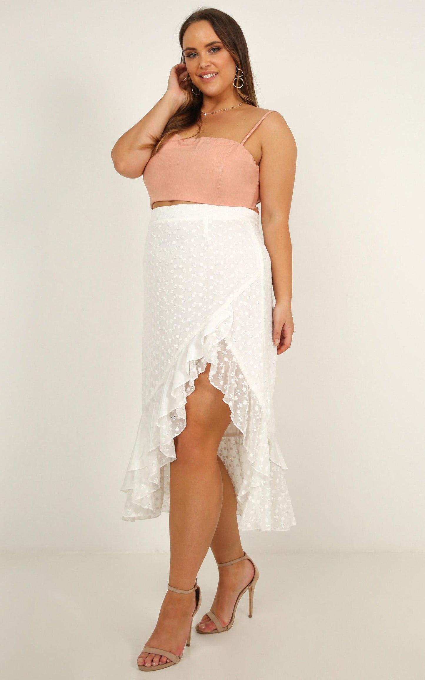 Summer Midi Skirt In White