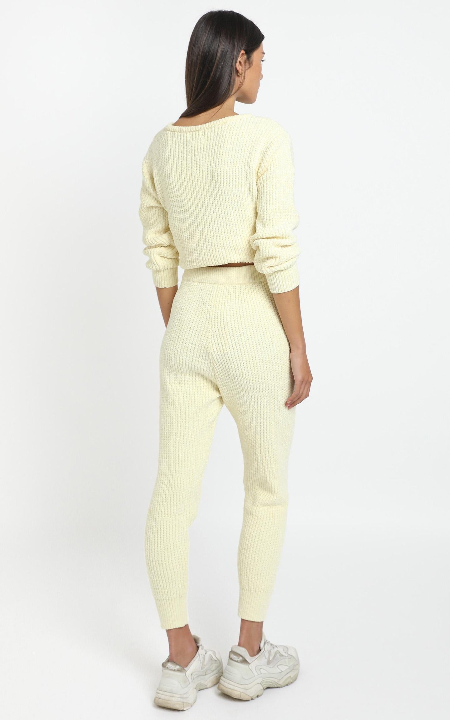 Tabitha Knit Pants in Pastel Yellow