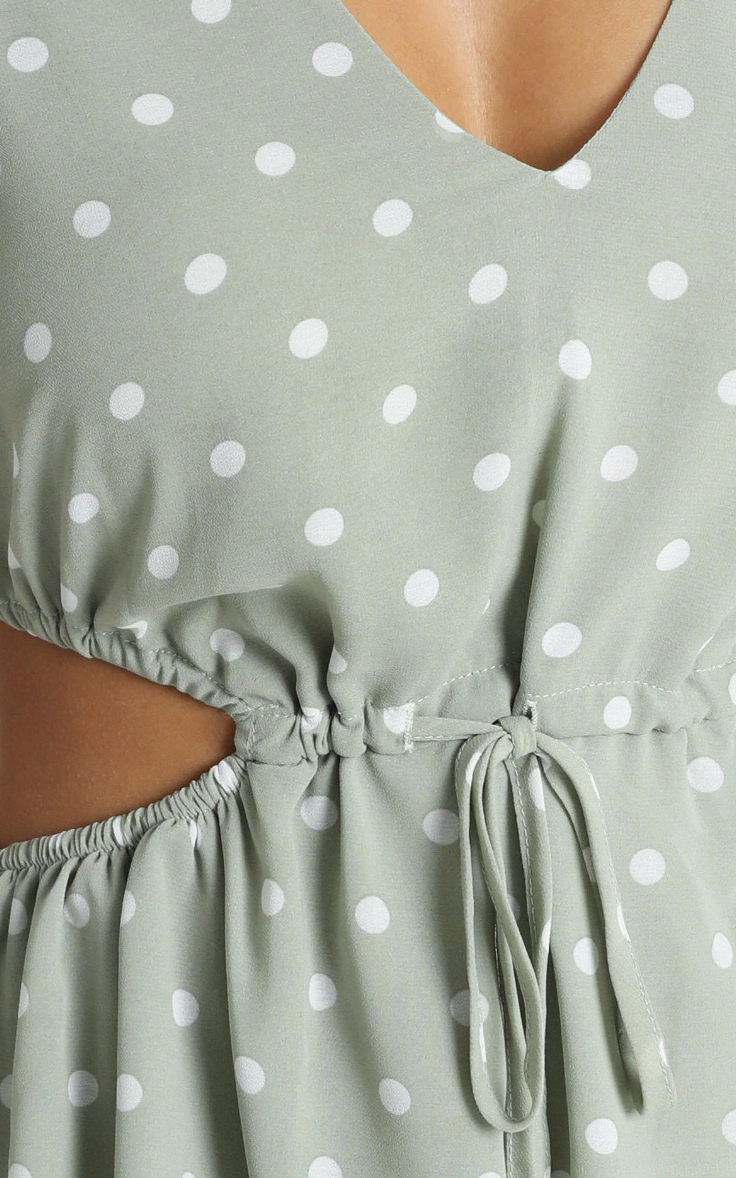 Guinevere Dress in Green Spot
