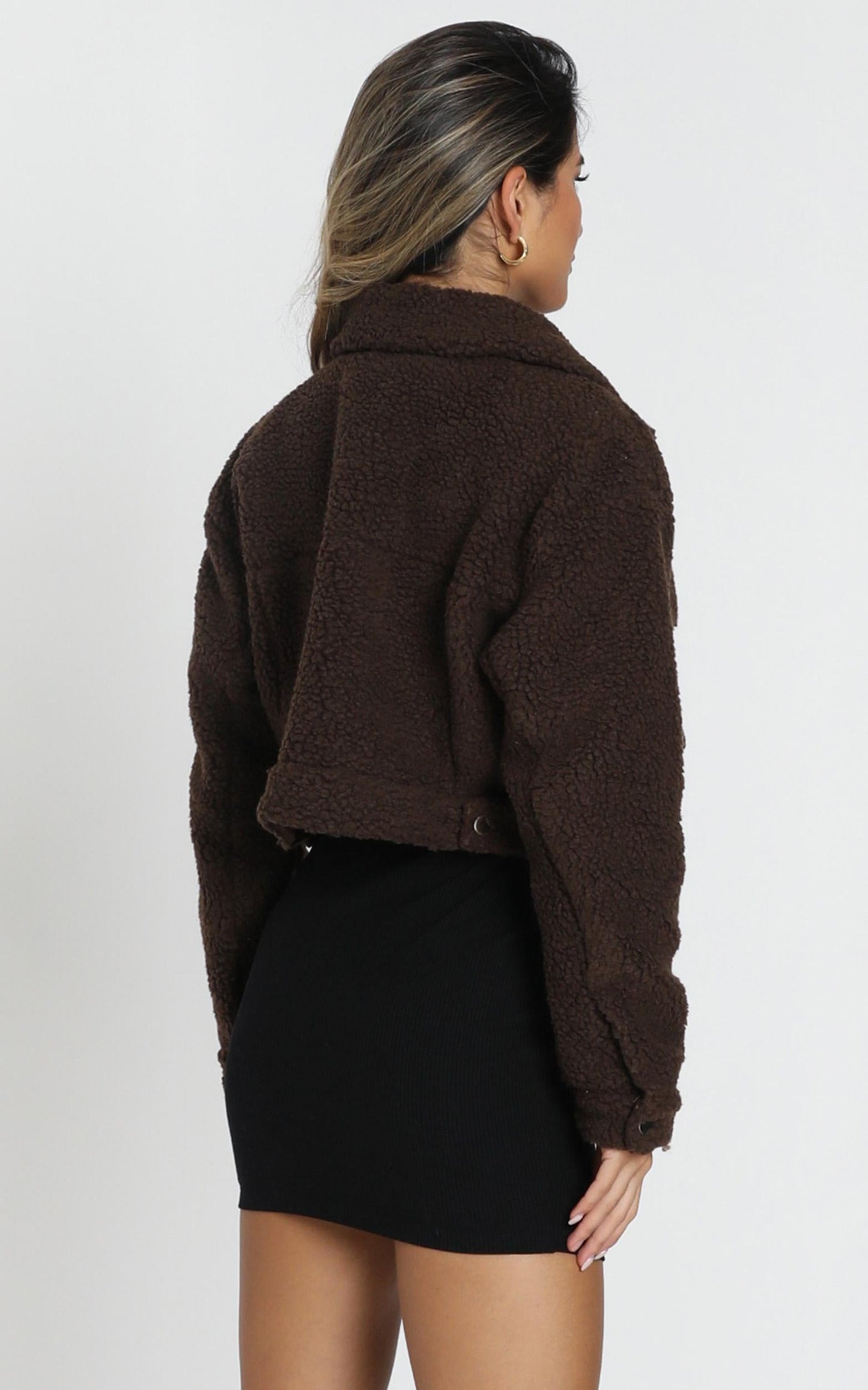 Team Spirit Teddy Jacket In Brown Teddy