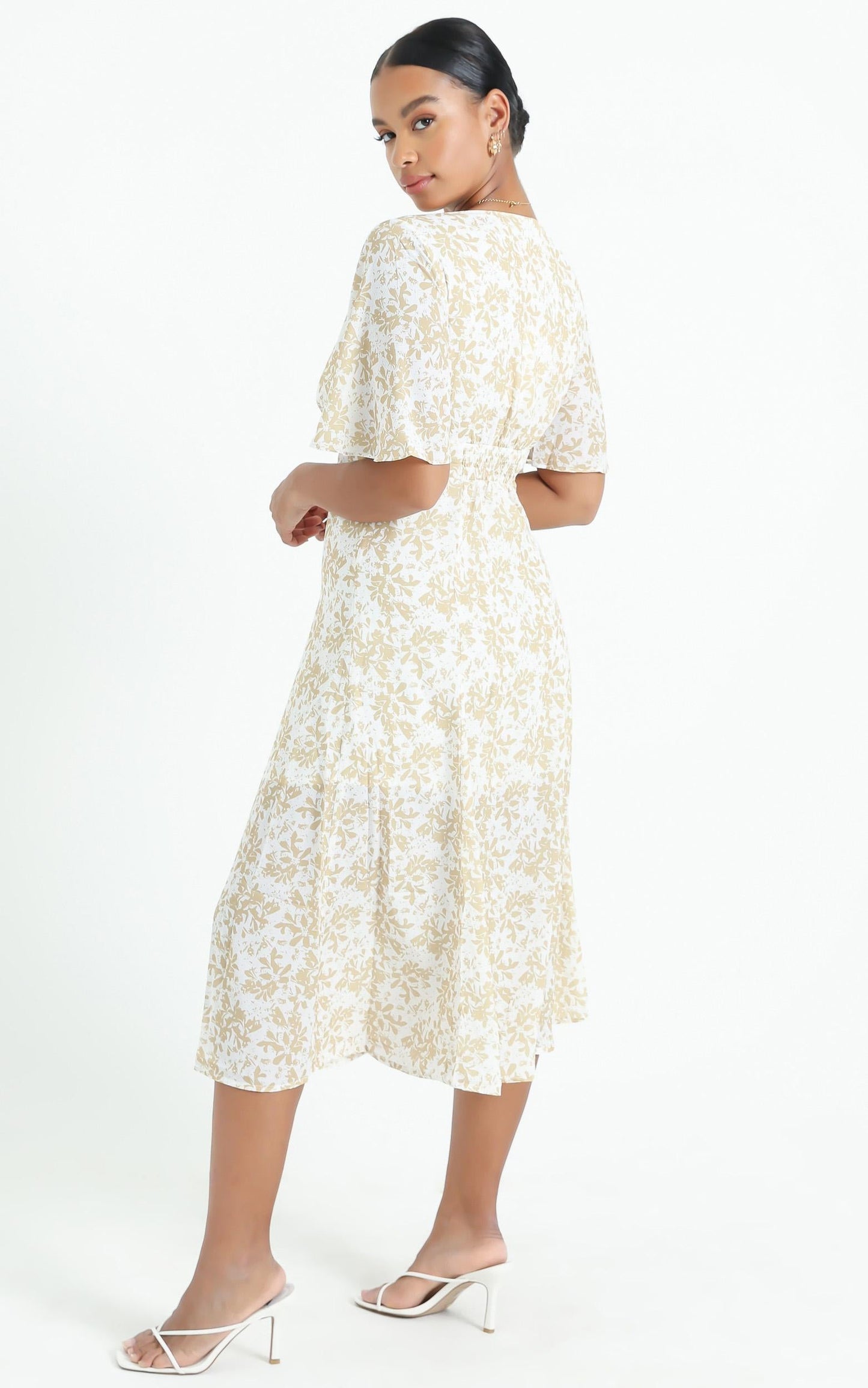 Thea Dress in Mustard Floral