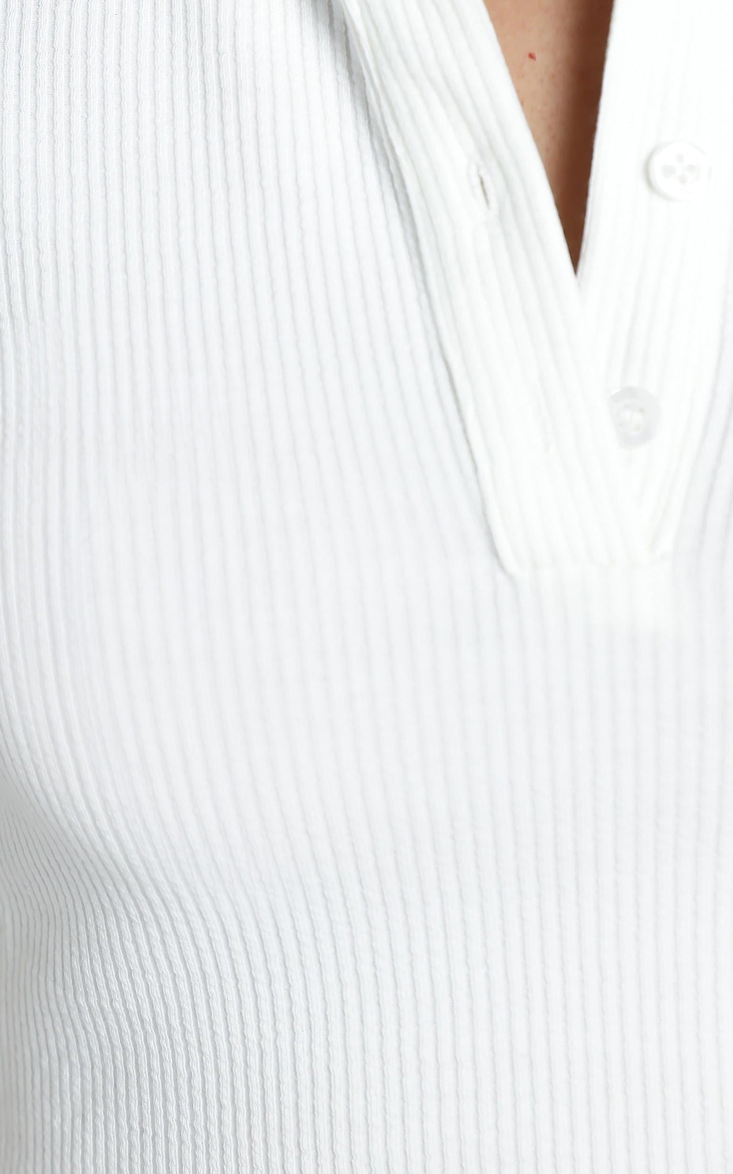 Tia Top in White Rib