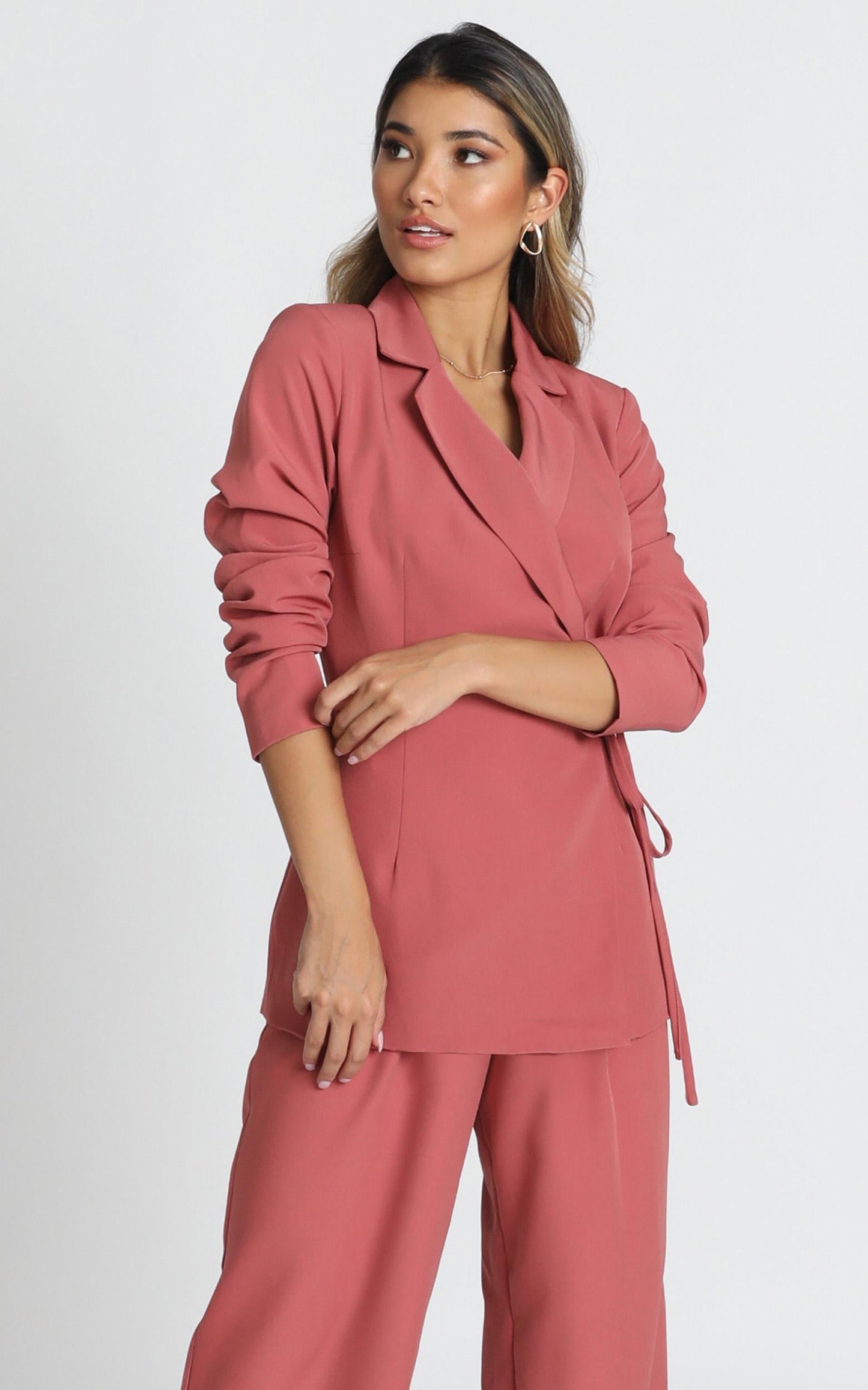 Headquarters Blazer In Dusty Rose