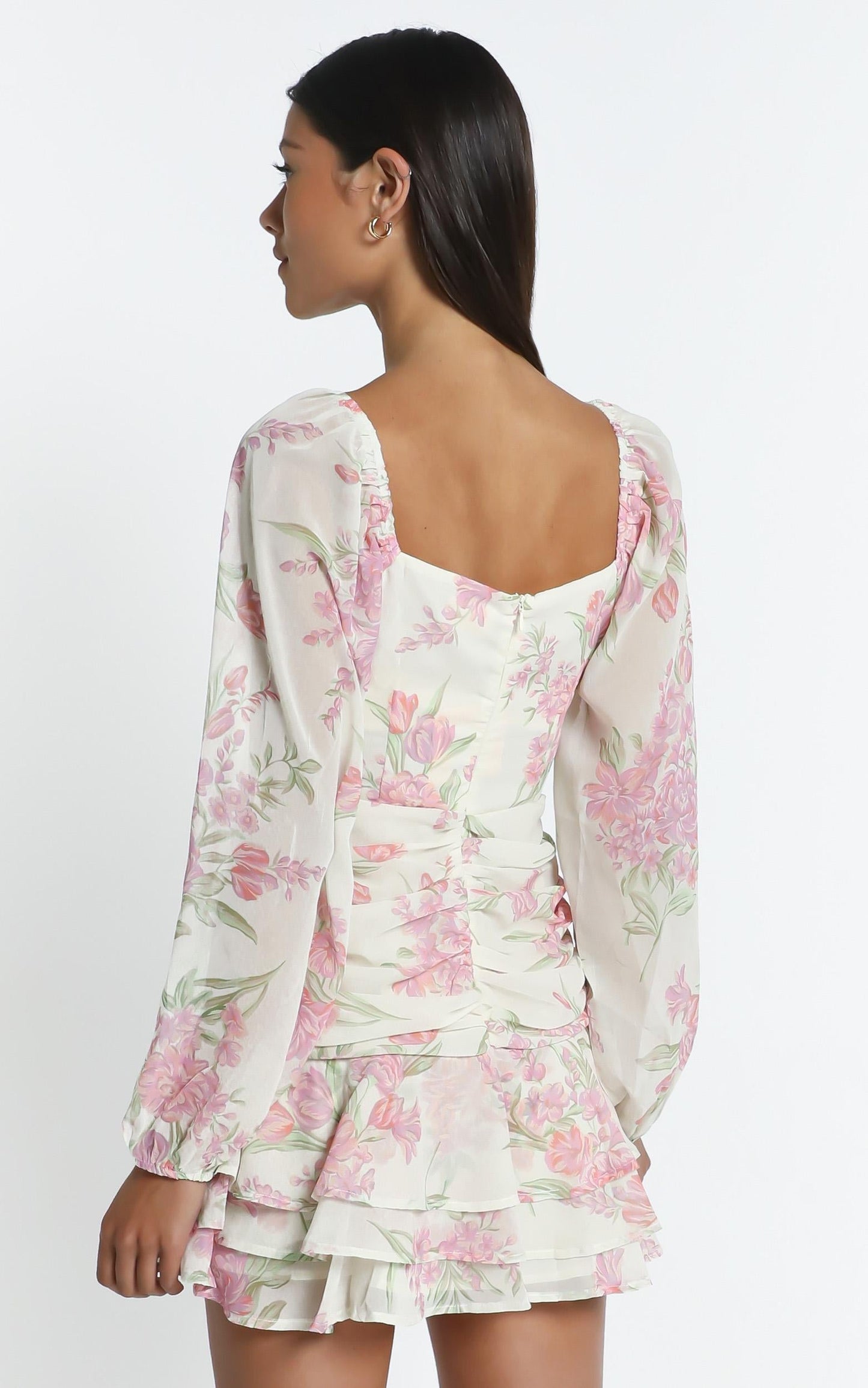 Ukie Dress in Cream Floral