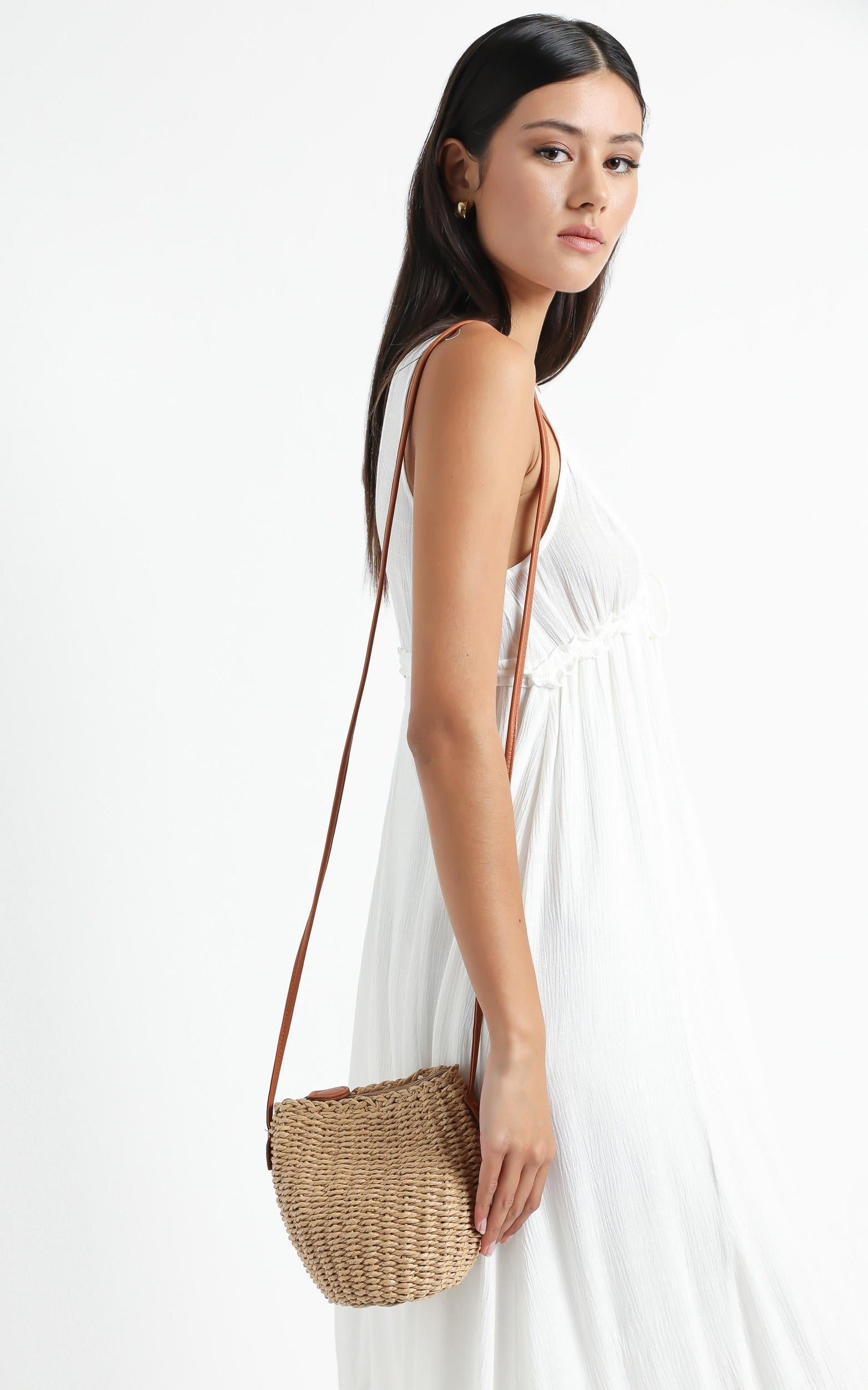 Valente Bag in Brown Straw