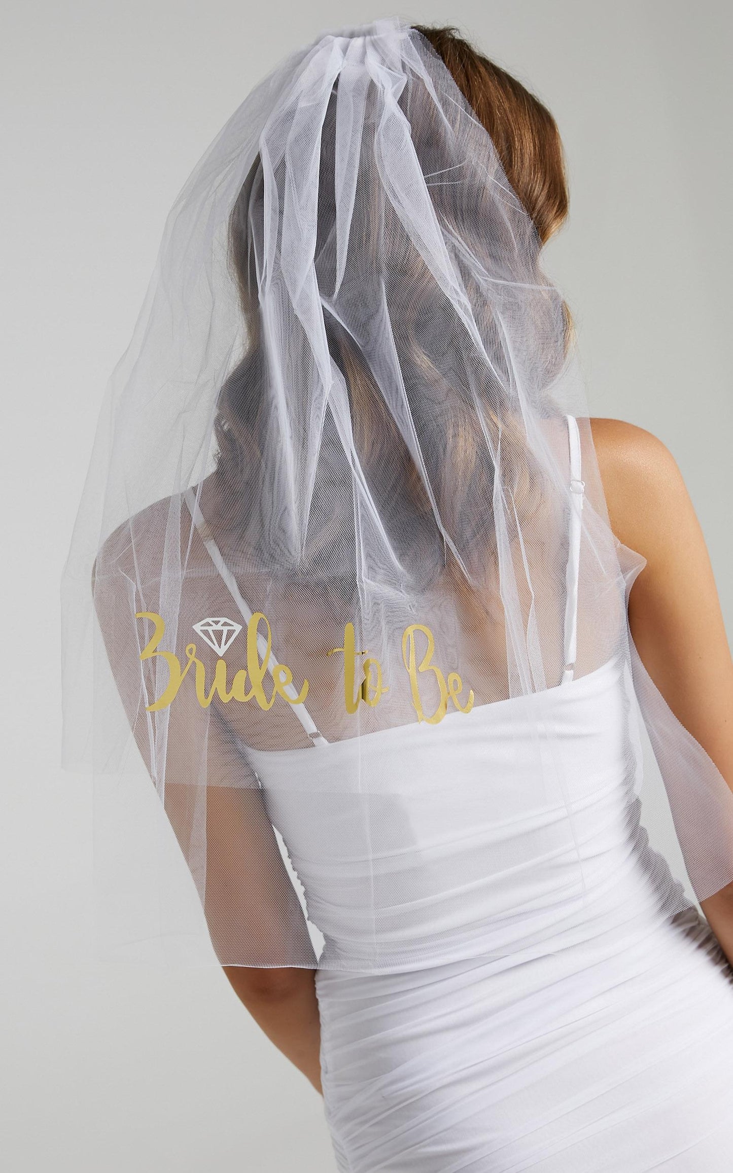 Bride To Be Veil in White