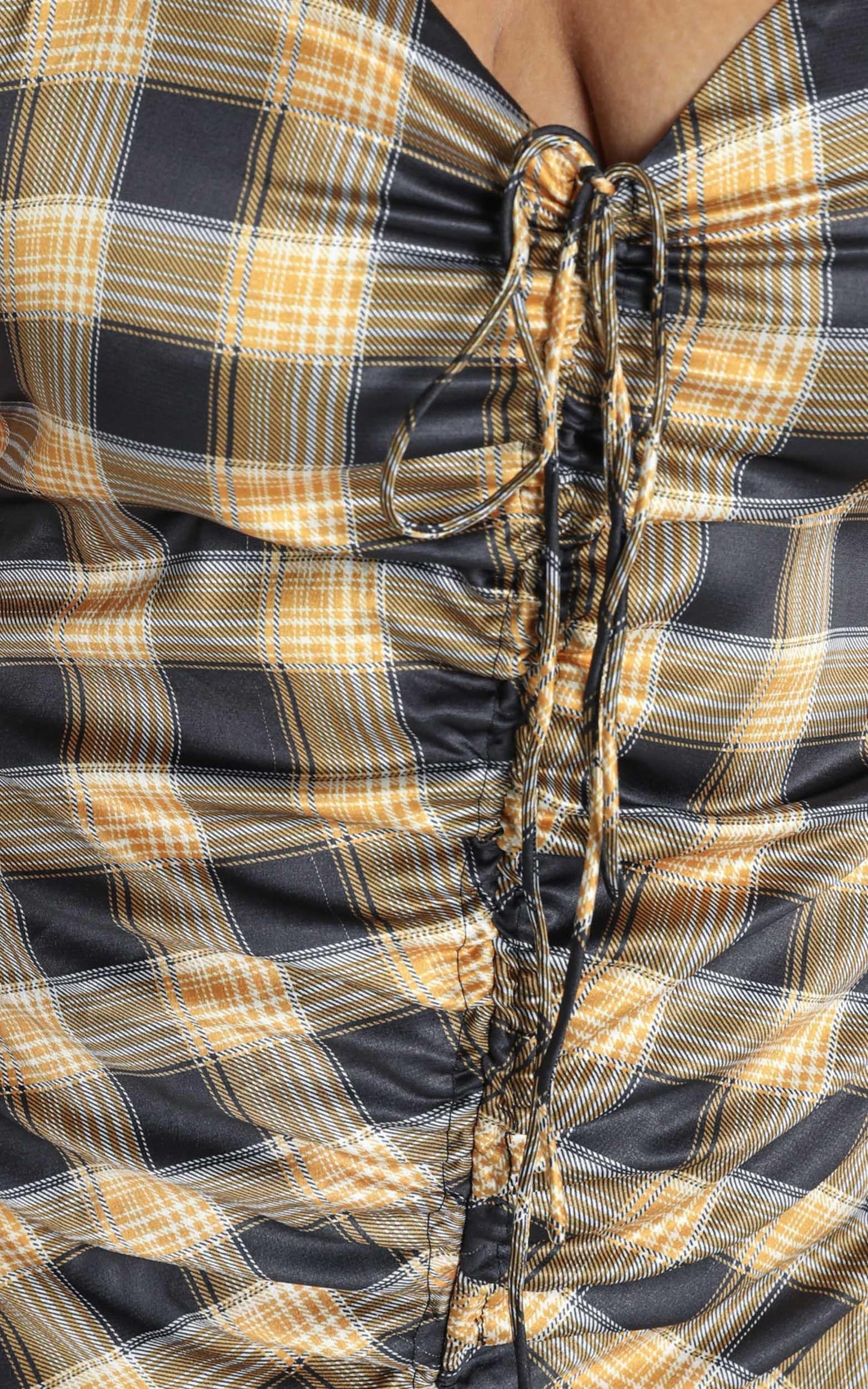 Lioness - Whats It Going To Be Dress in Yellow Check