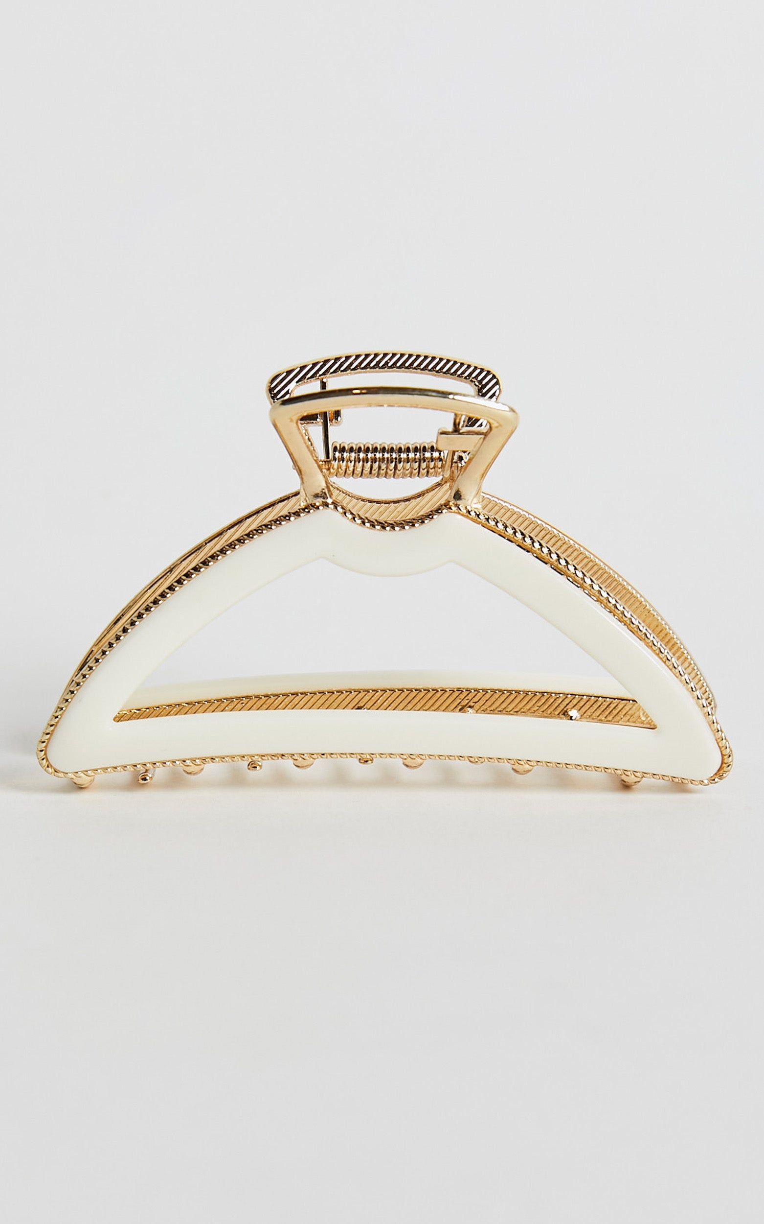 Margotte Hair Clips in White and Gold