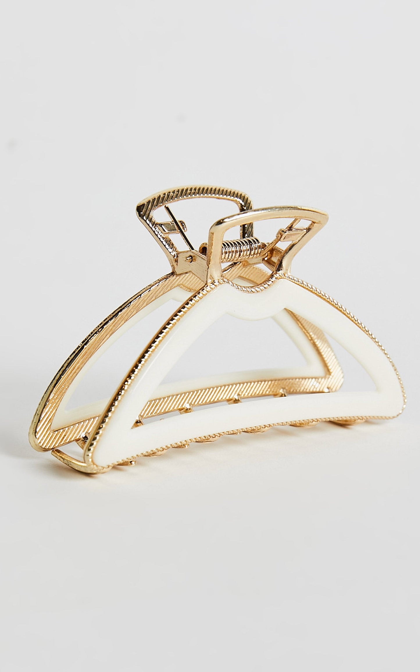Margotte Hair Clips in White and Gold