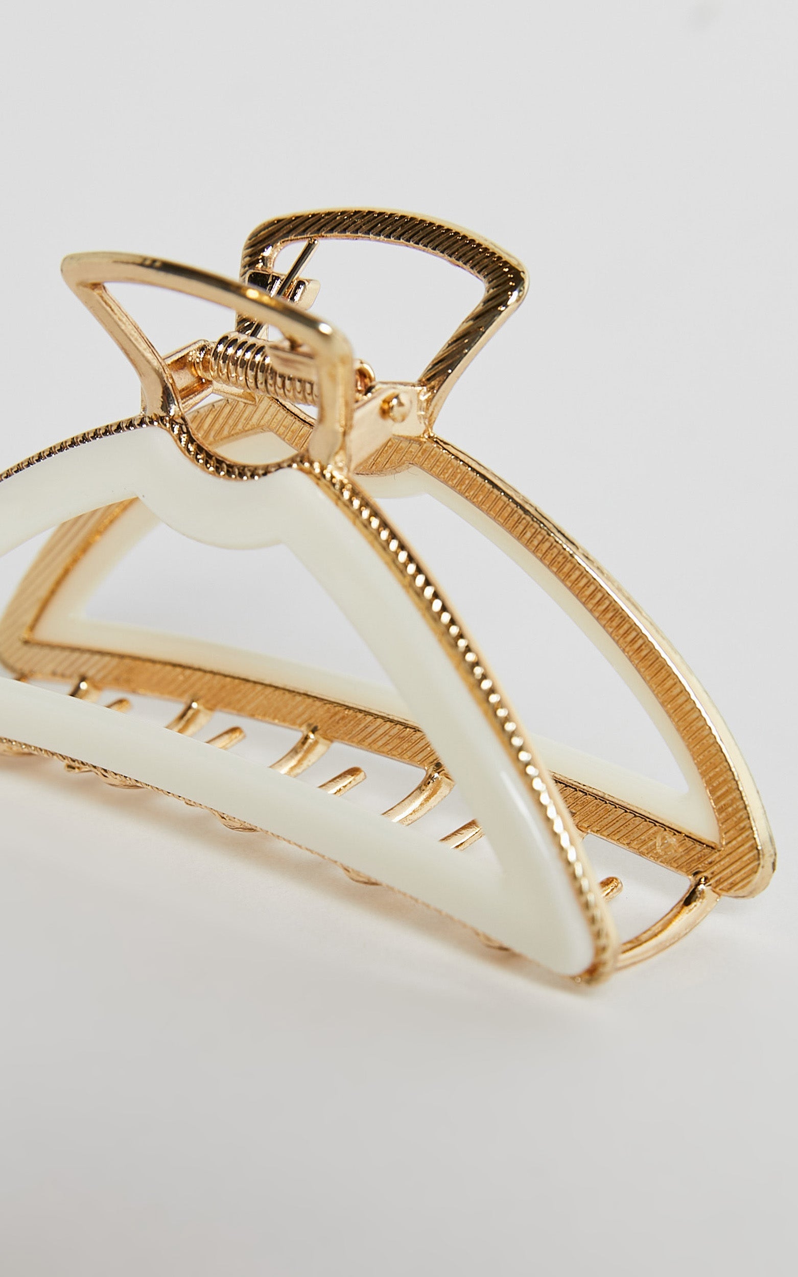 Margotte Hair Clips in White and Gold