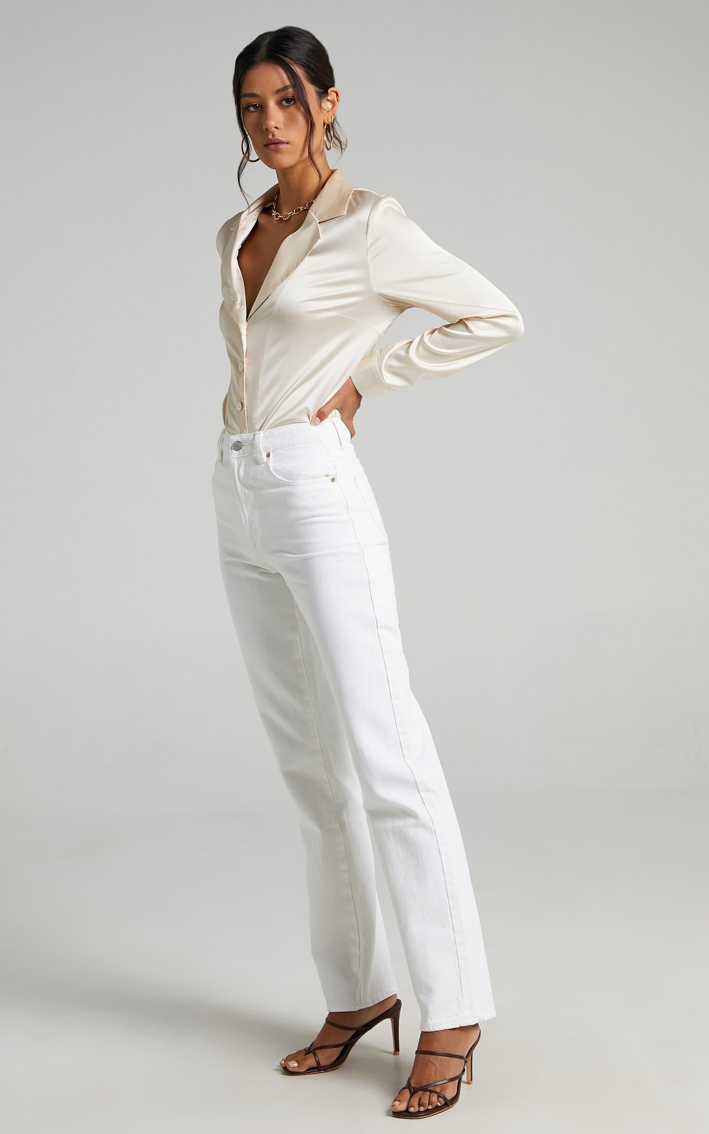 Rolla's - Classic Straight Jean in Vintage White