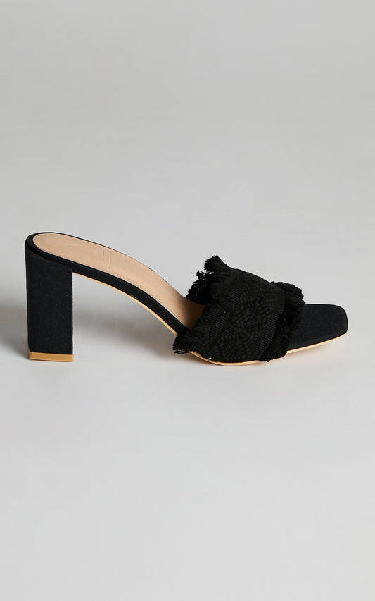 St Sana - Camilla Mule Heels in Black