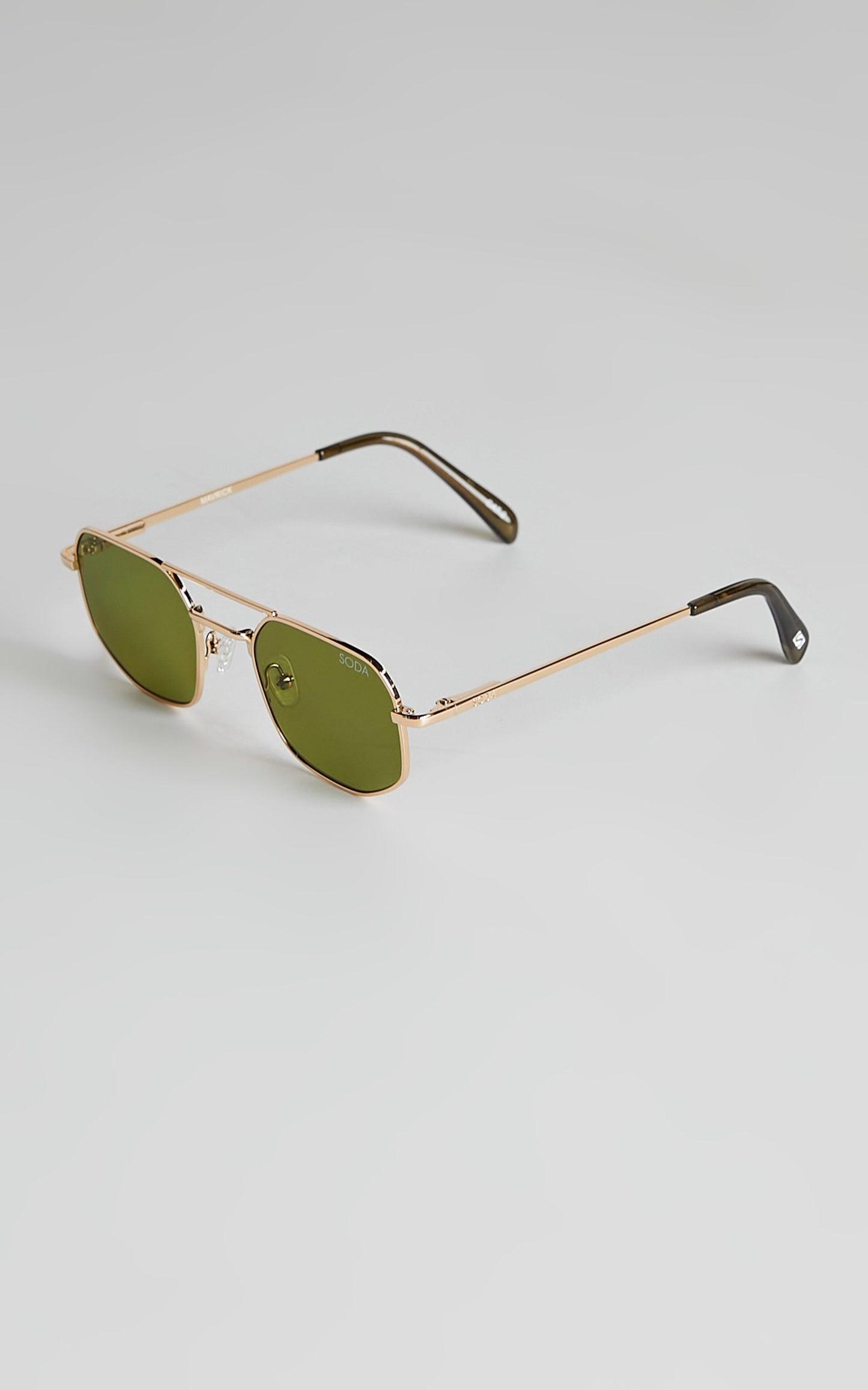 Soda Shades - Maverick Sunglasses in Gold/Green