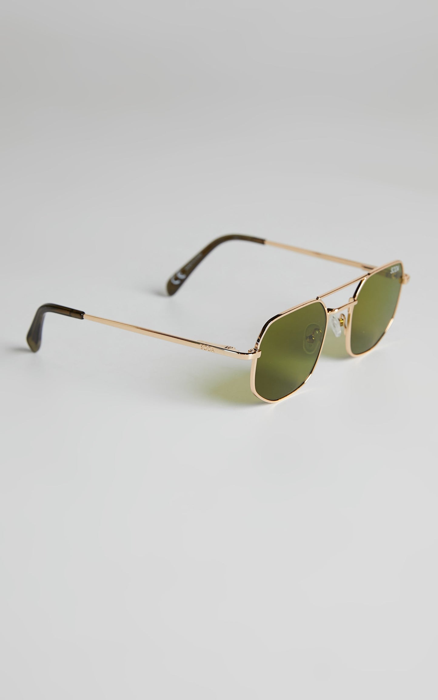 Soda Shades - Maverick Sunglasses in Gold/Green
