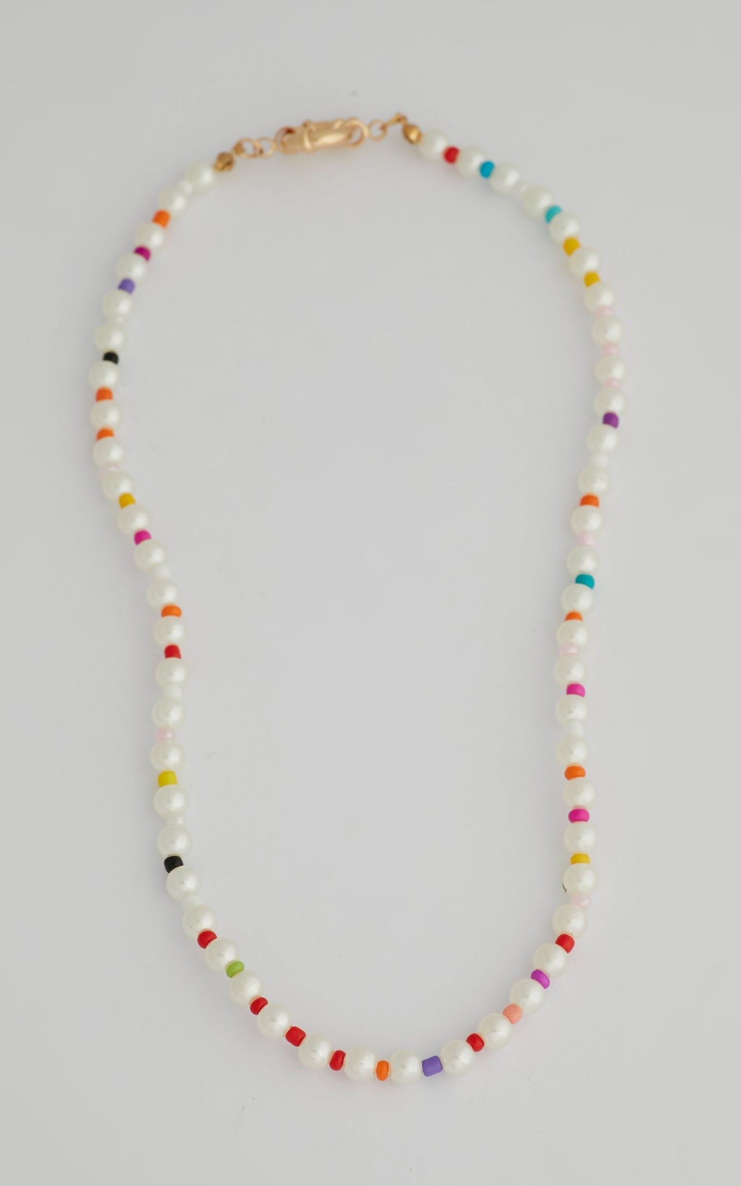 Jocelyn beaded necklace in Gold