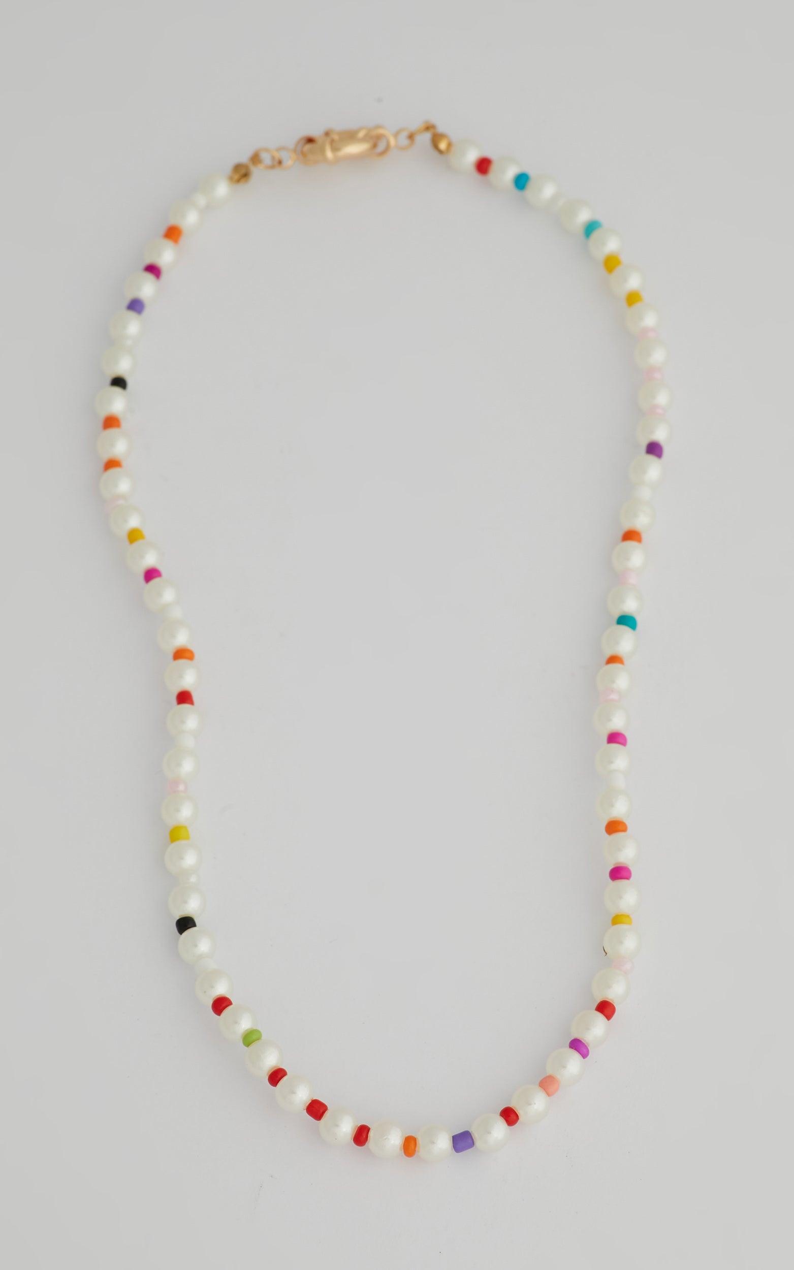 Jocelyn beaded necklace in Gold
