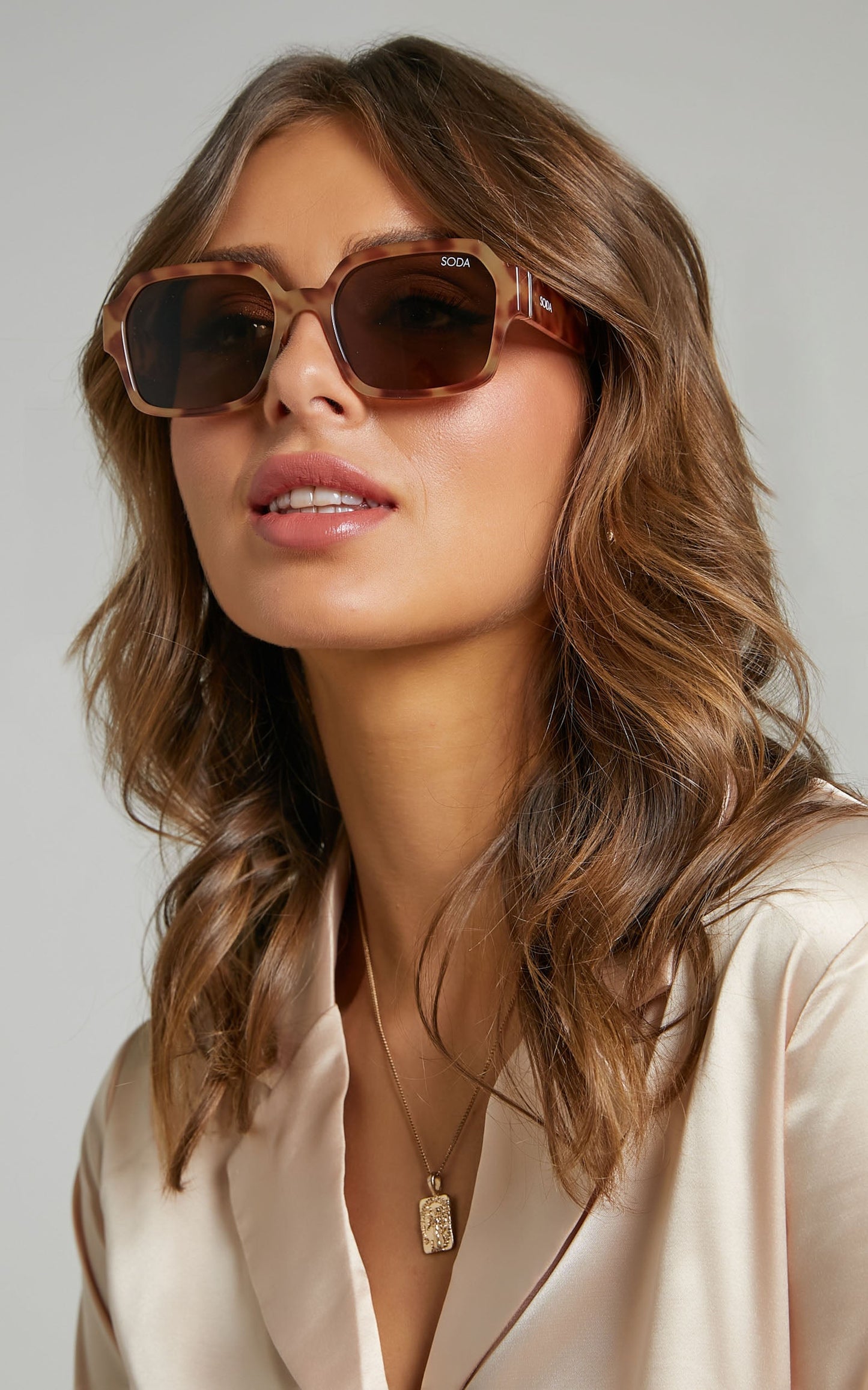 Soda Shades - Leyla Sunglasses in Blush Tort