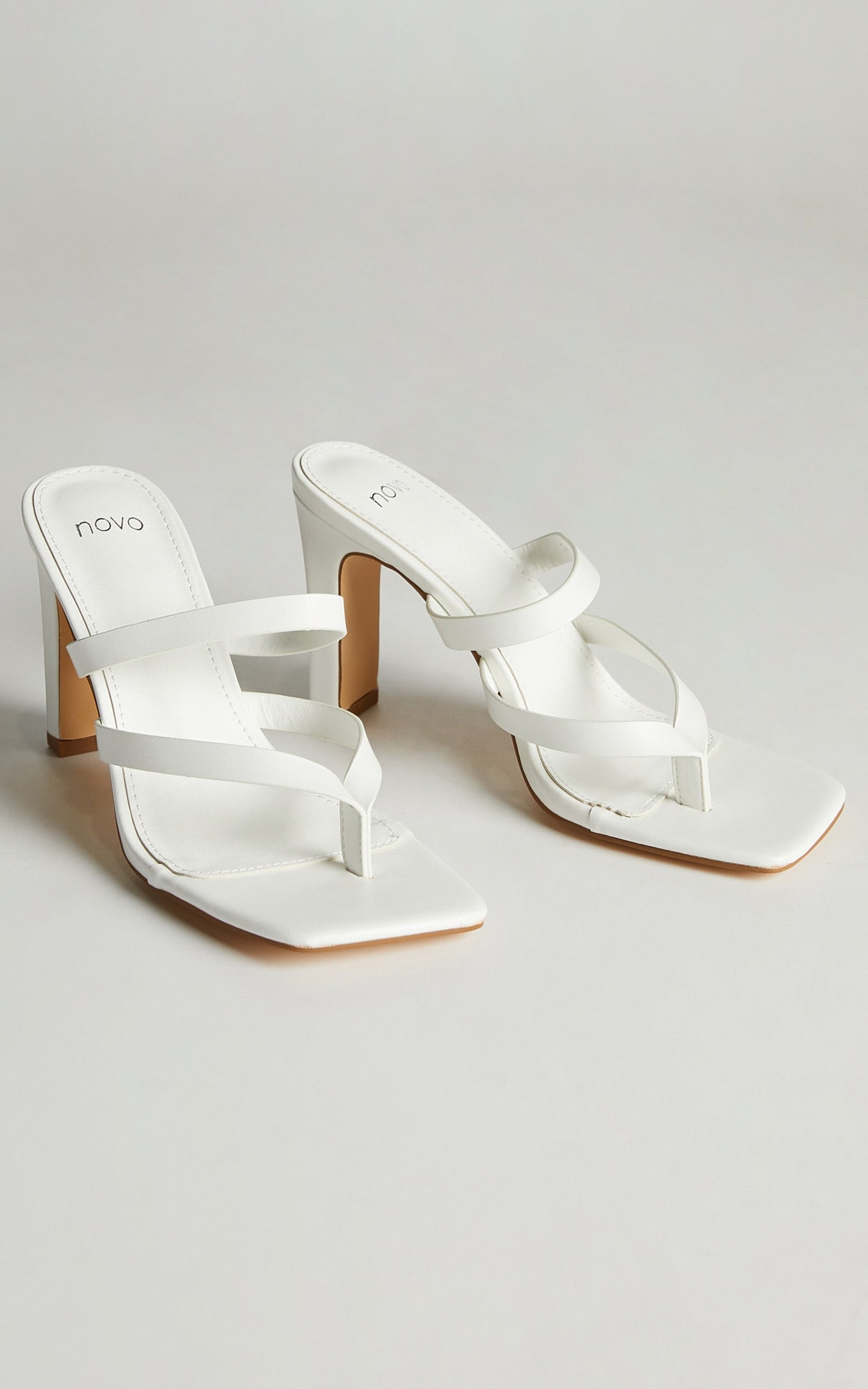 NOVO - ZACI HEELS in White