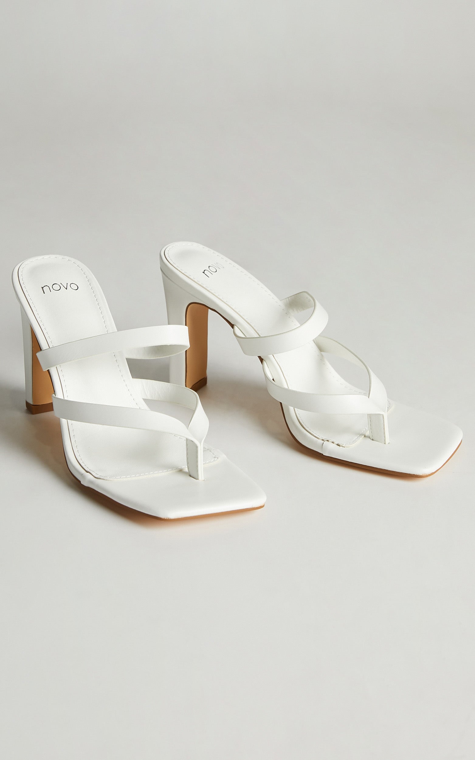 NOVO - ZACI HEELS in White