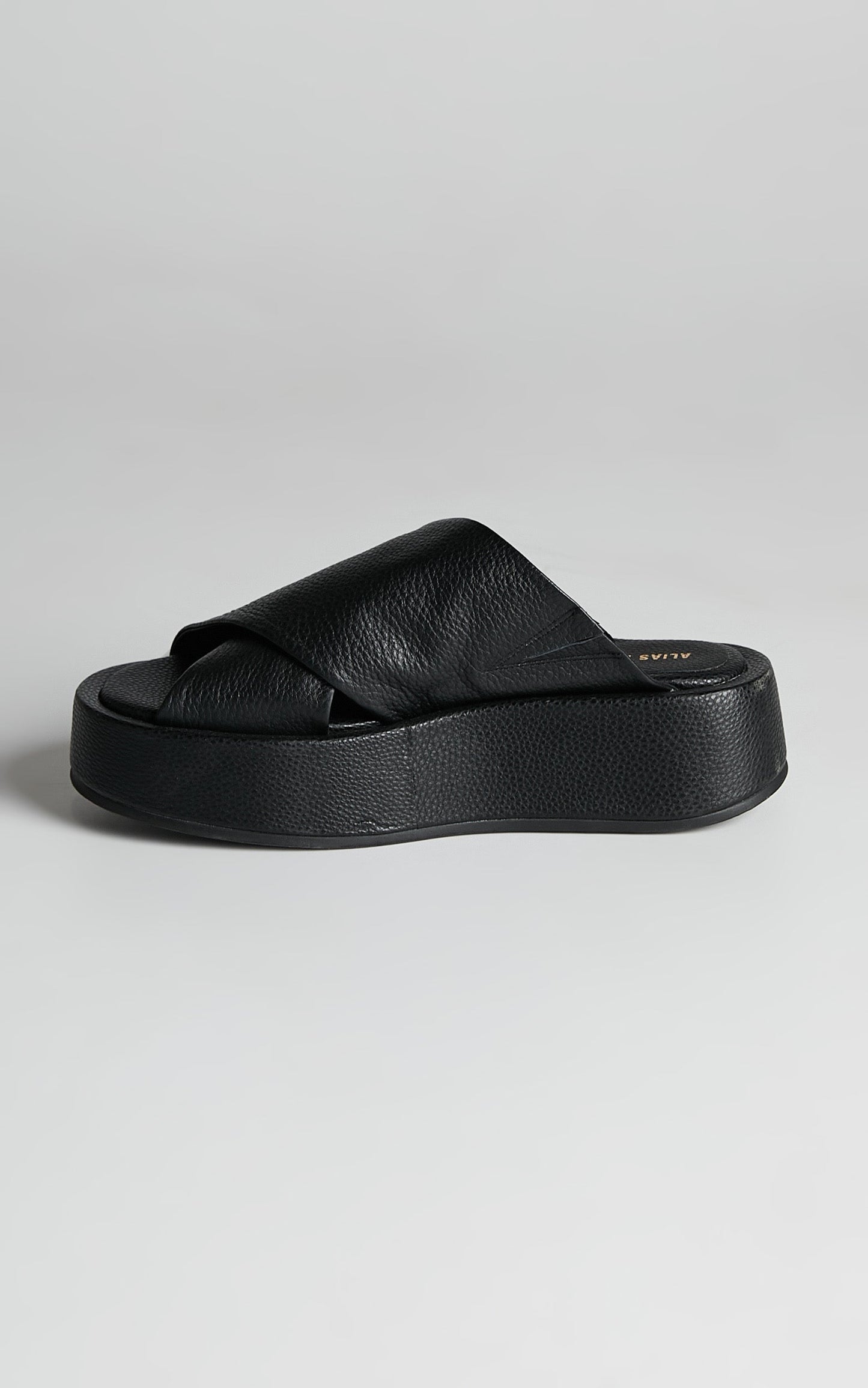 ALIAS MAE - YOKO SLIDES in BLACK TUMBLE