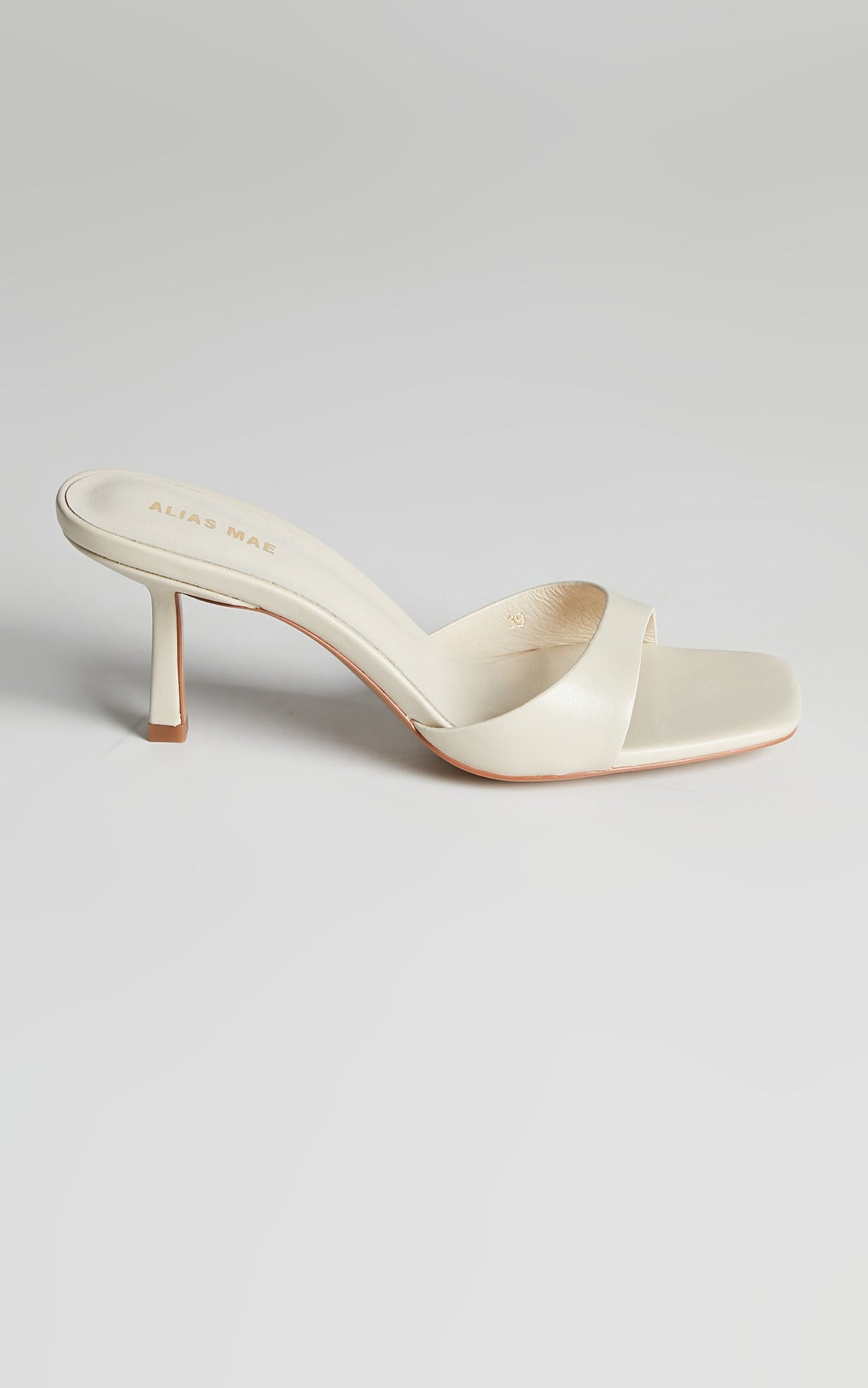 ALIAS MAE - LIZA HEELS in BONE LEATHER