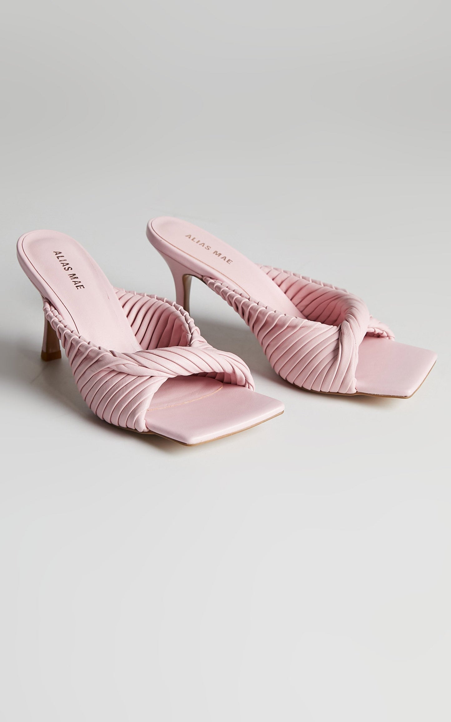 Alias Mae - FLORA HEELS in Pale Pink LEATHER