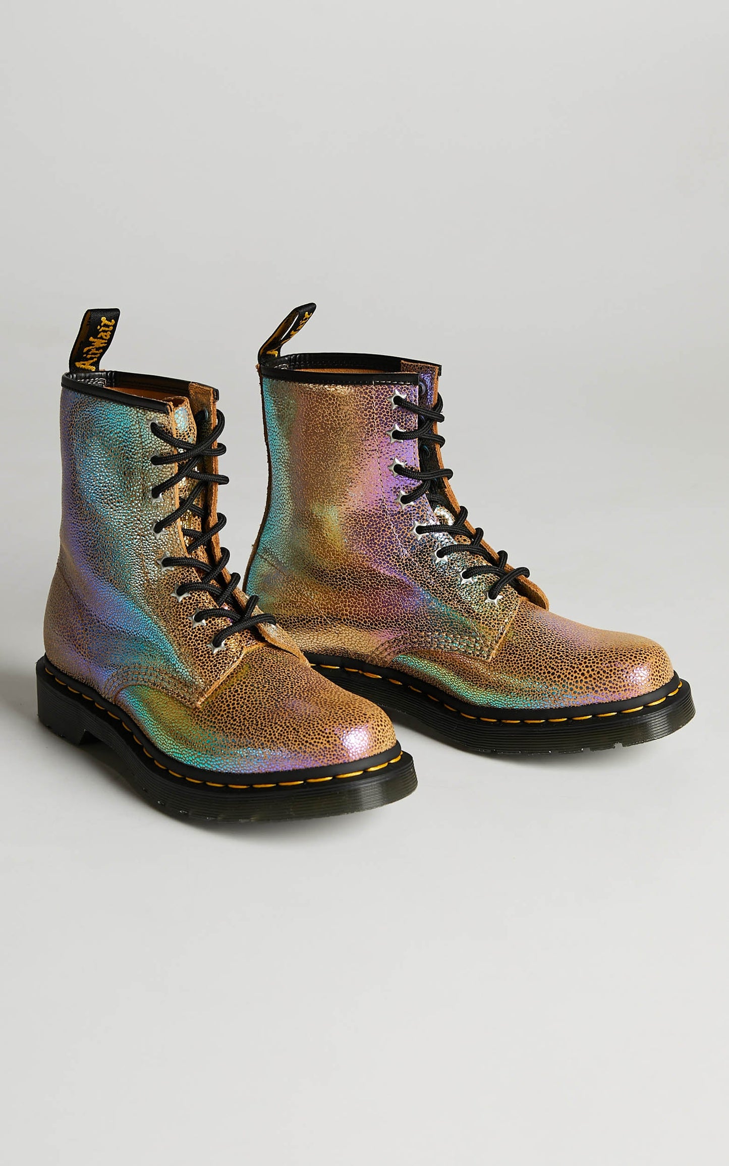 Dr. Martens - 1460 W 8 Eye Boot in Sand Rainbow Ray
