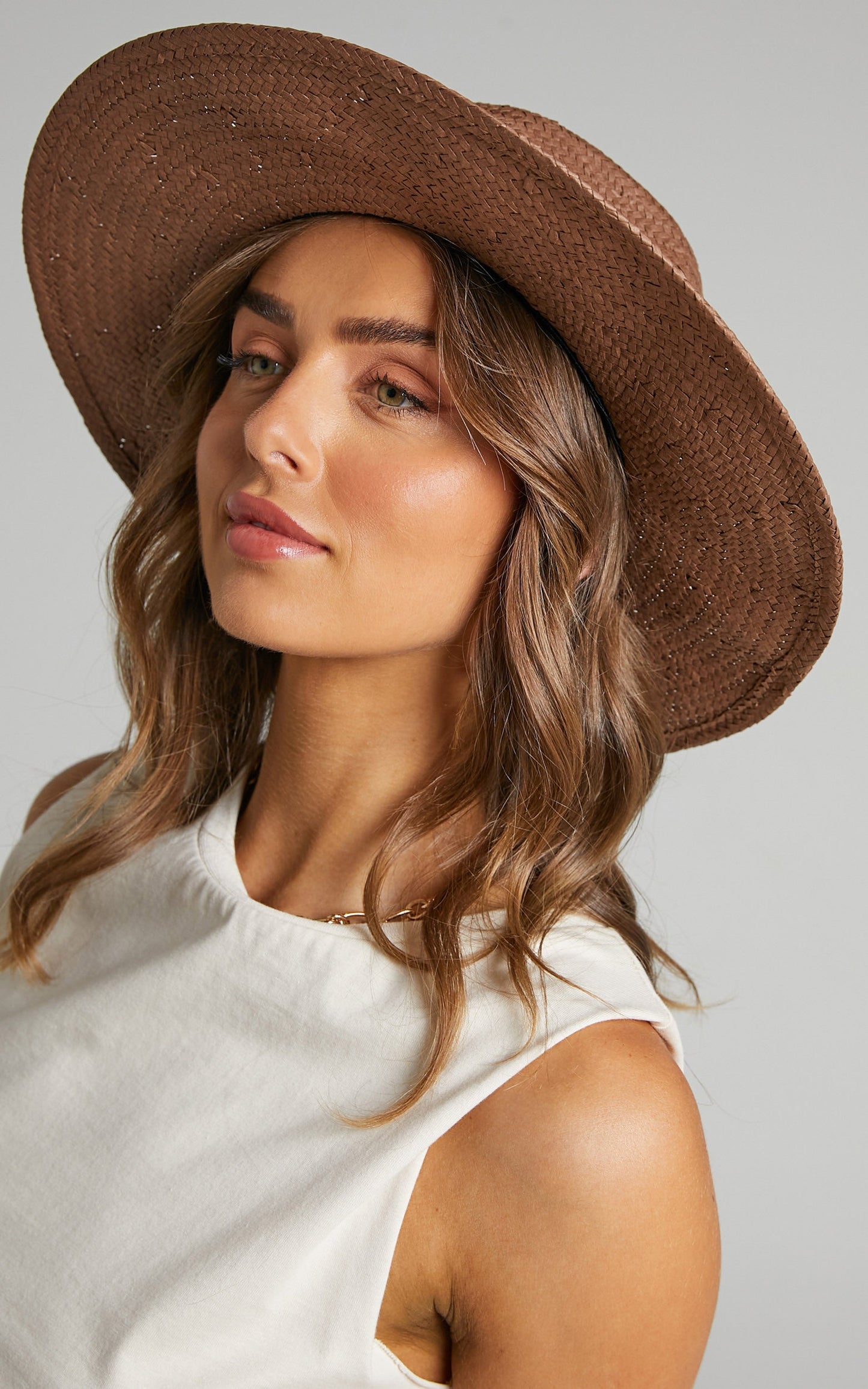 Brixton - Seaside Sun Hat in Brown