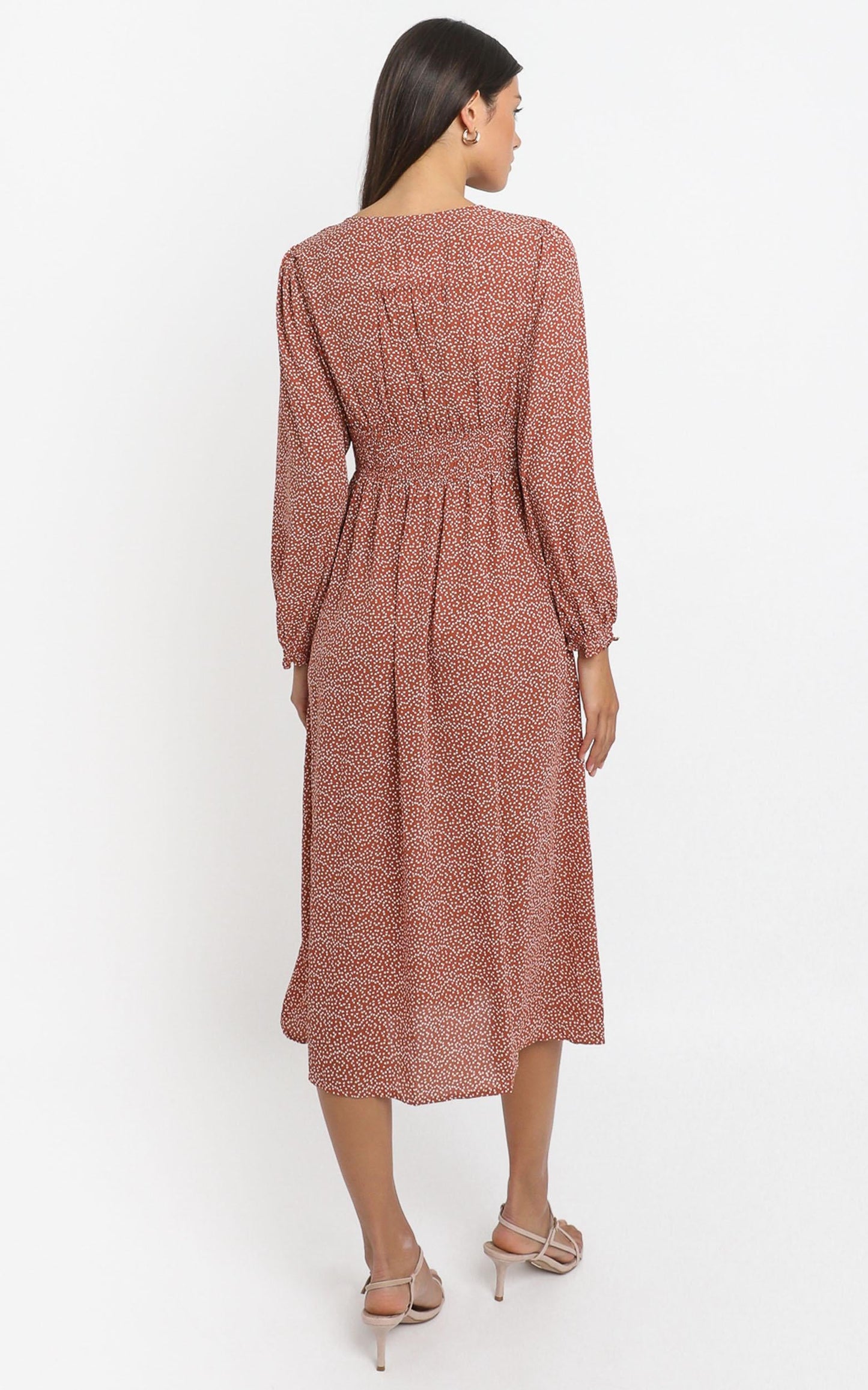 Matilde Dress in Rust Print