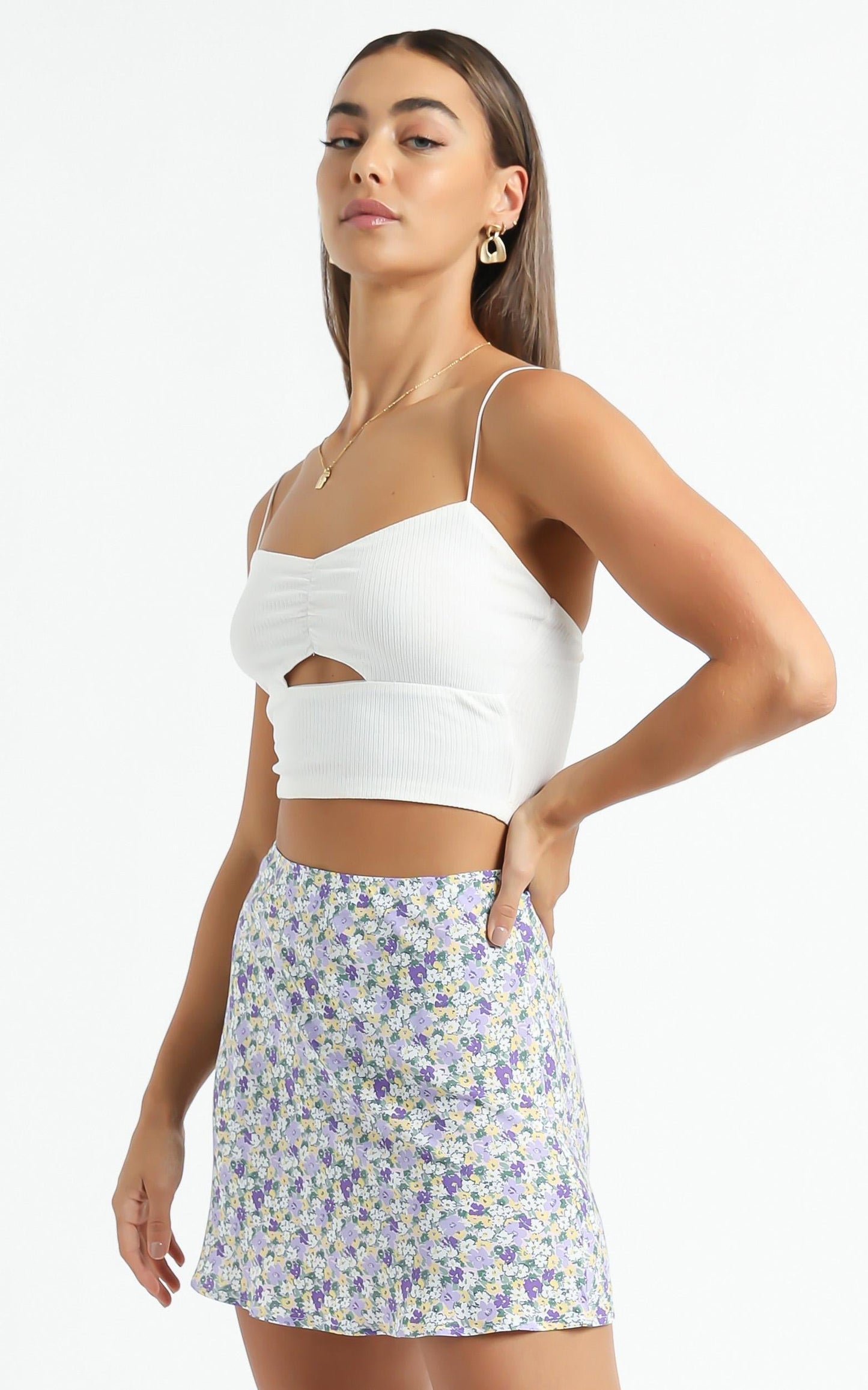 Iyesha Skirt in Purple Floral