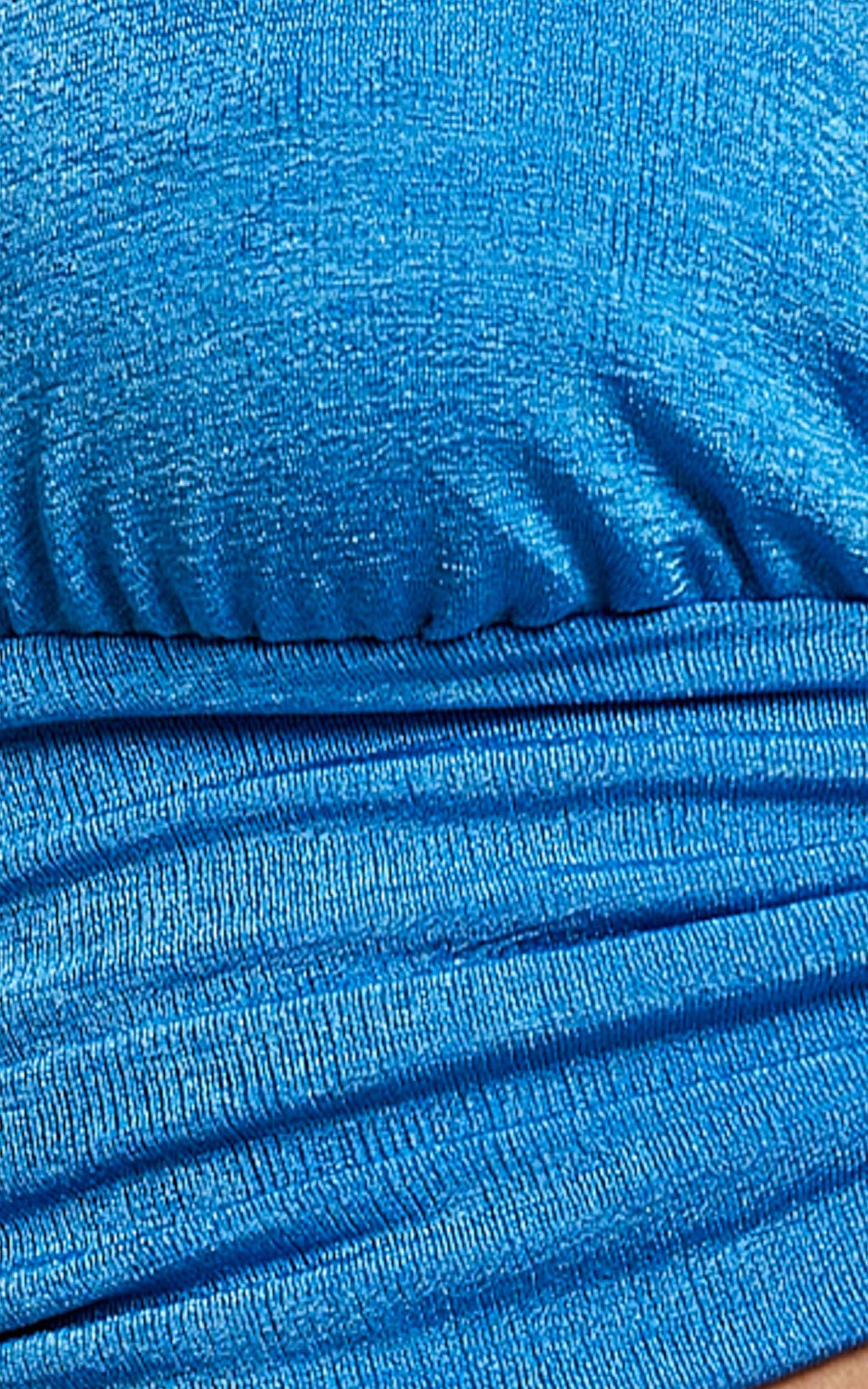 Elzina Top - Open Back Long Sleeve Top in Blue