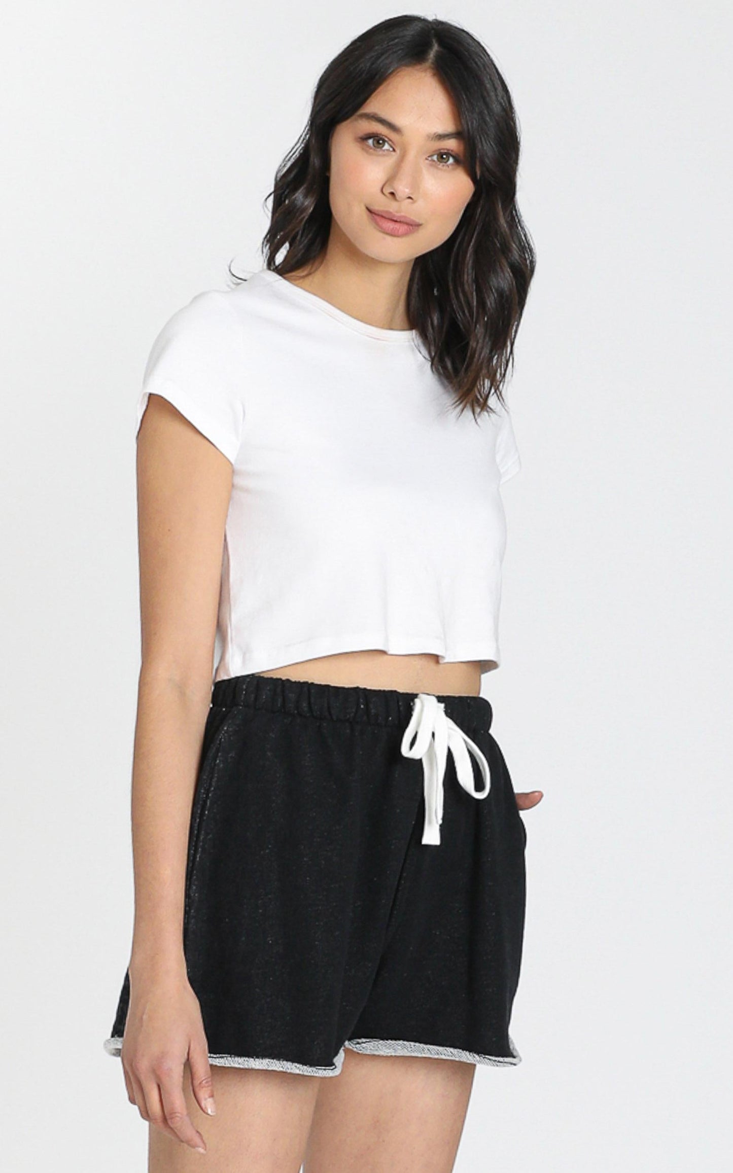 AS Colour - Perry Track Shorts in Black Marl