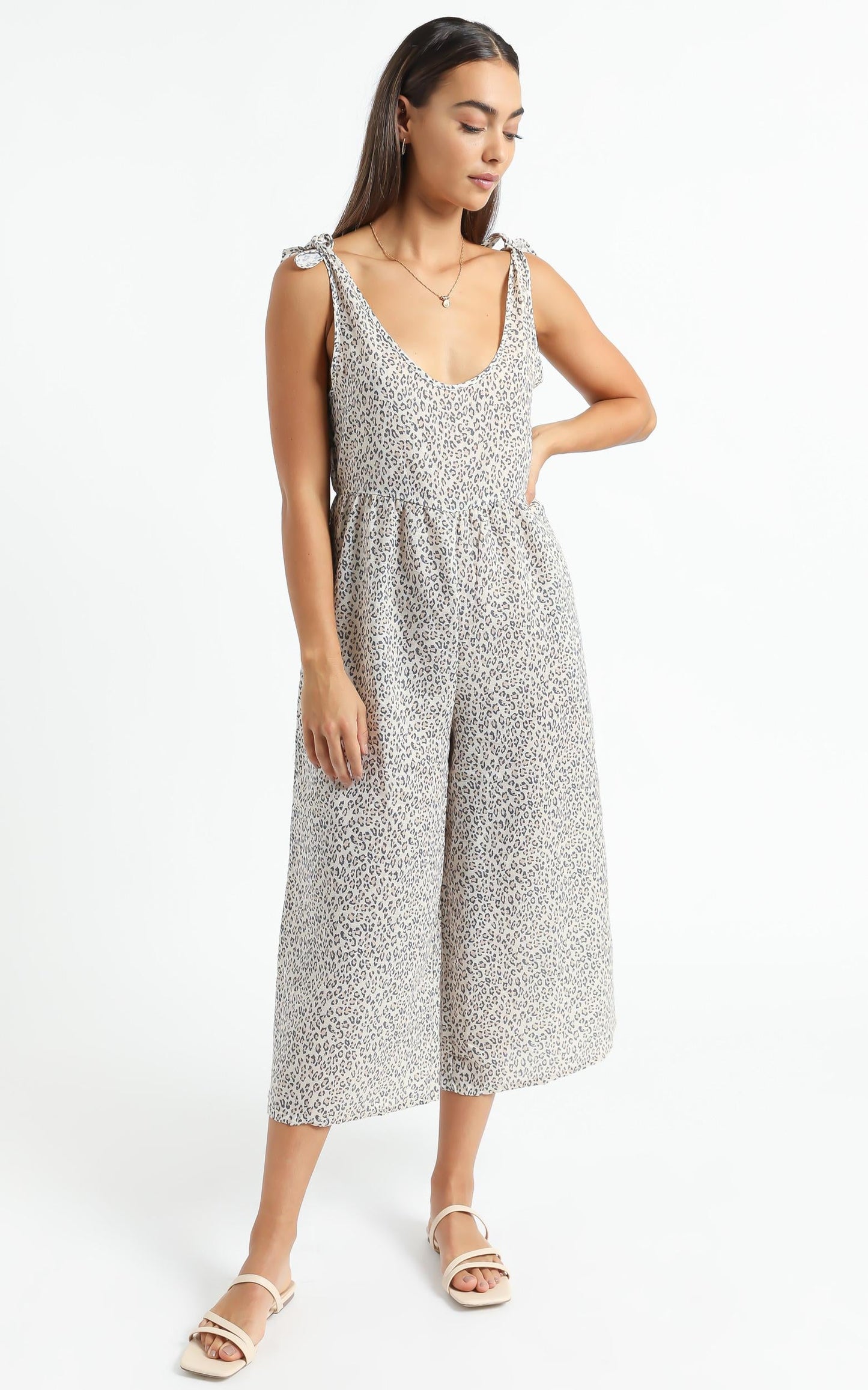 Agatha Jumpsuit in White Print