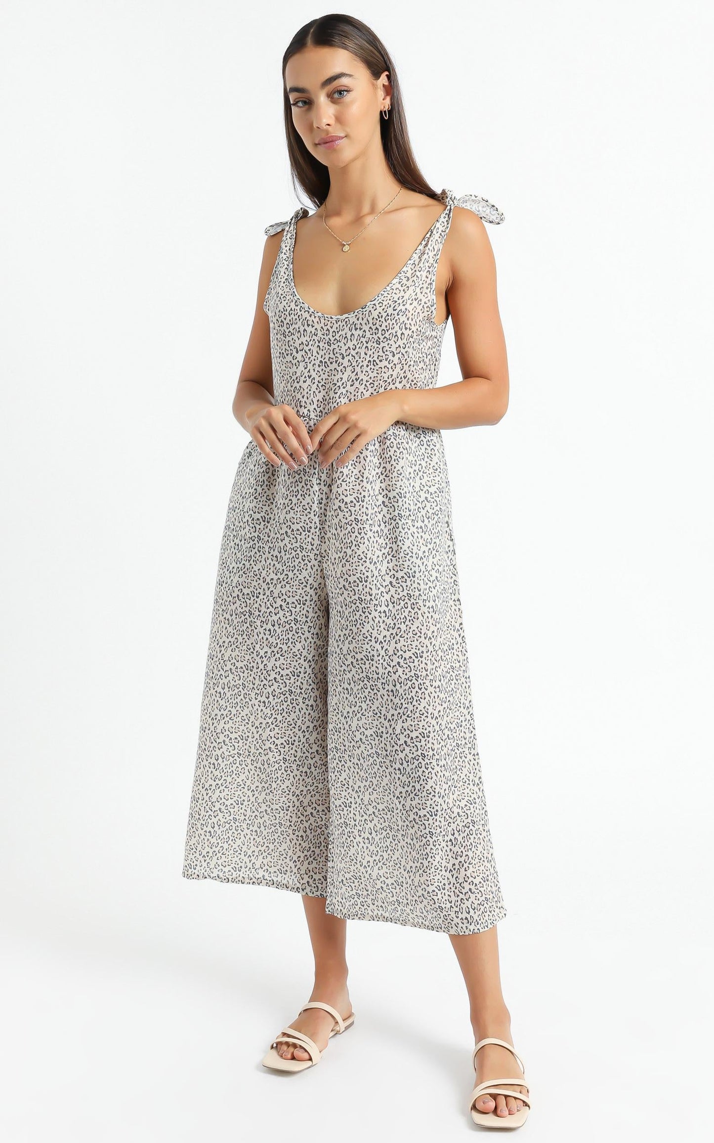 Agatha Jumpsuit in White Print