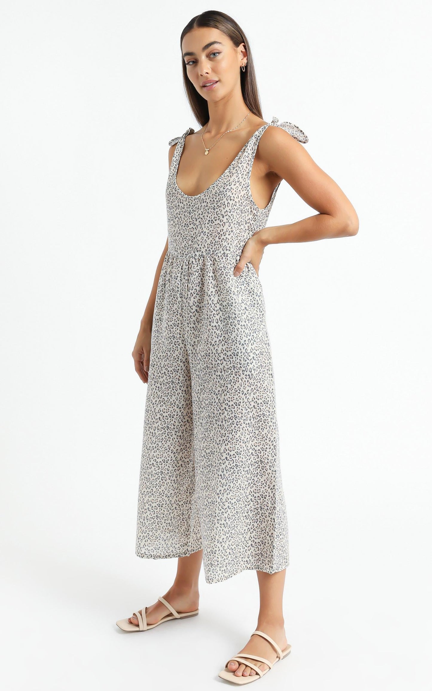 Agatha Jumpsuit in White Print