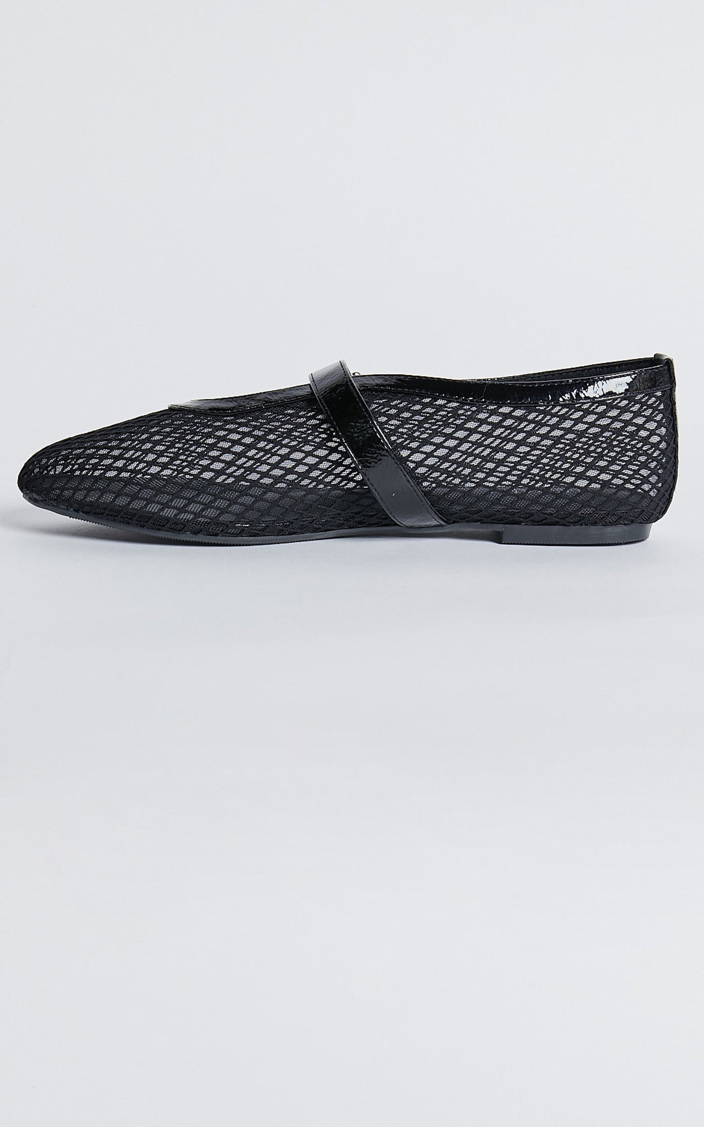 Therapy - Addie Mesh Ballet Flats in Black Patent