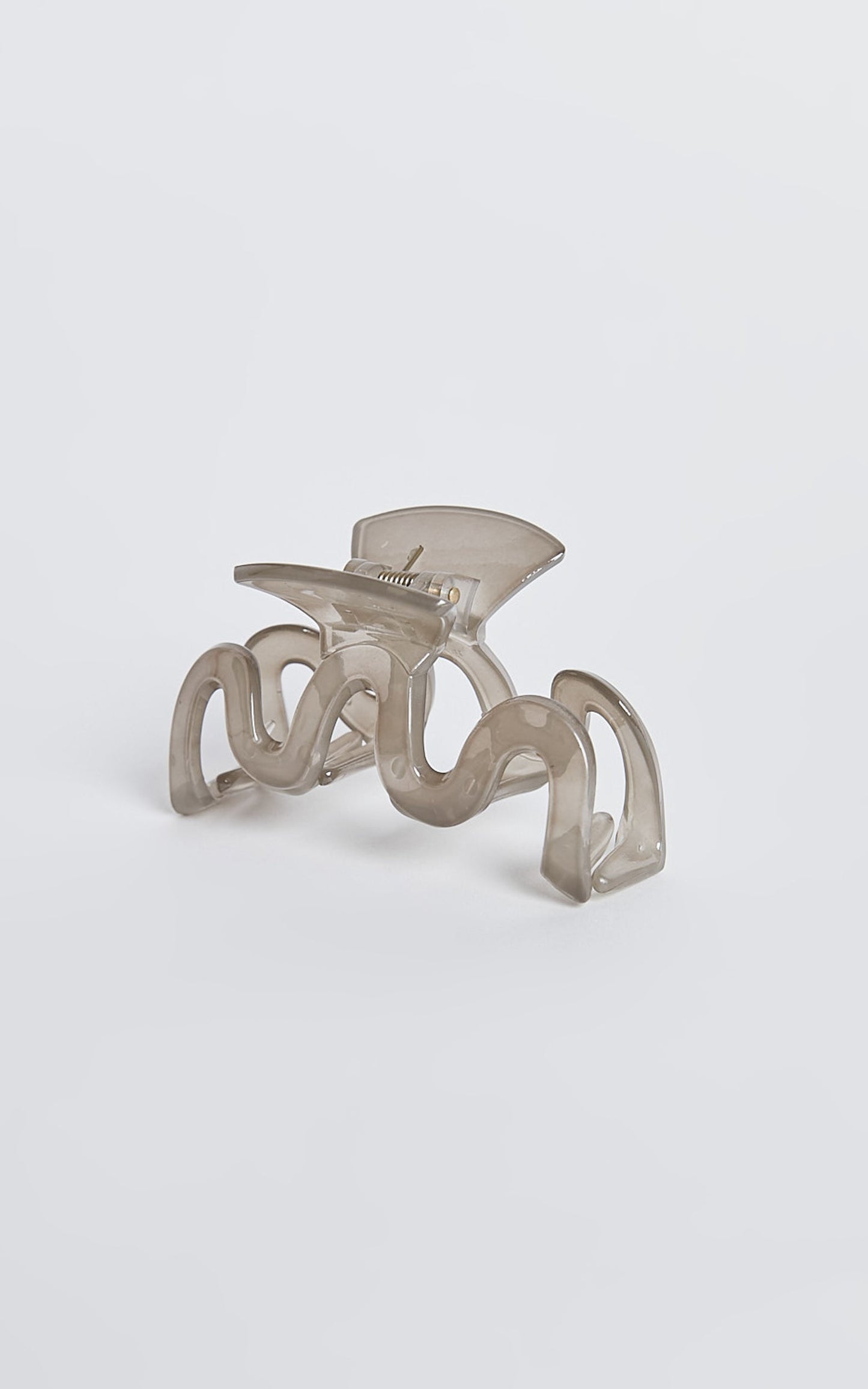 Aston Hair Clip - M Shape Clear Hair Clip in Grey
