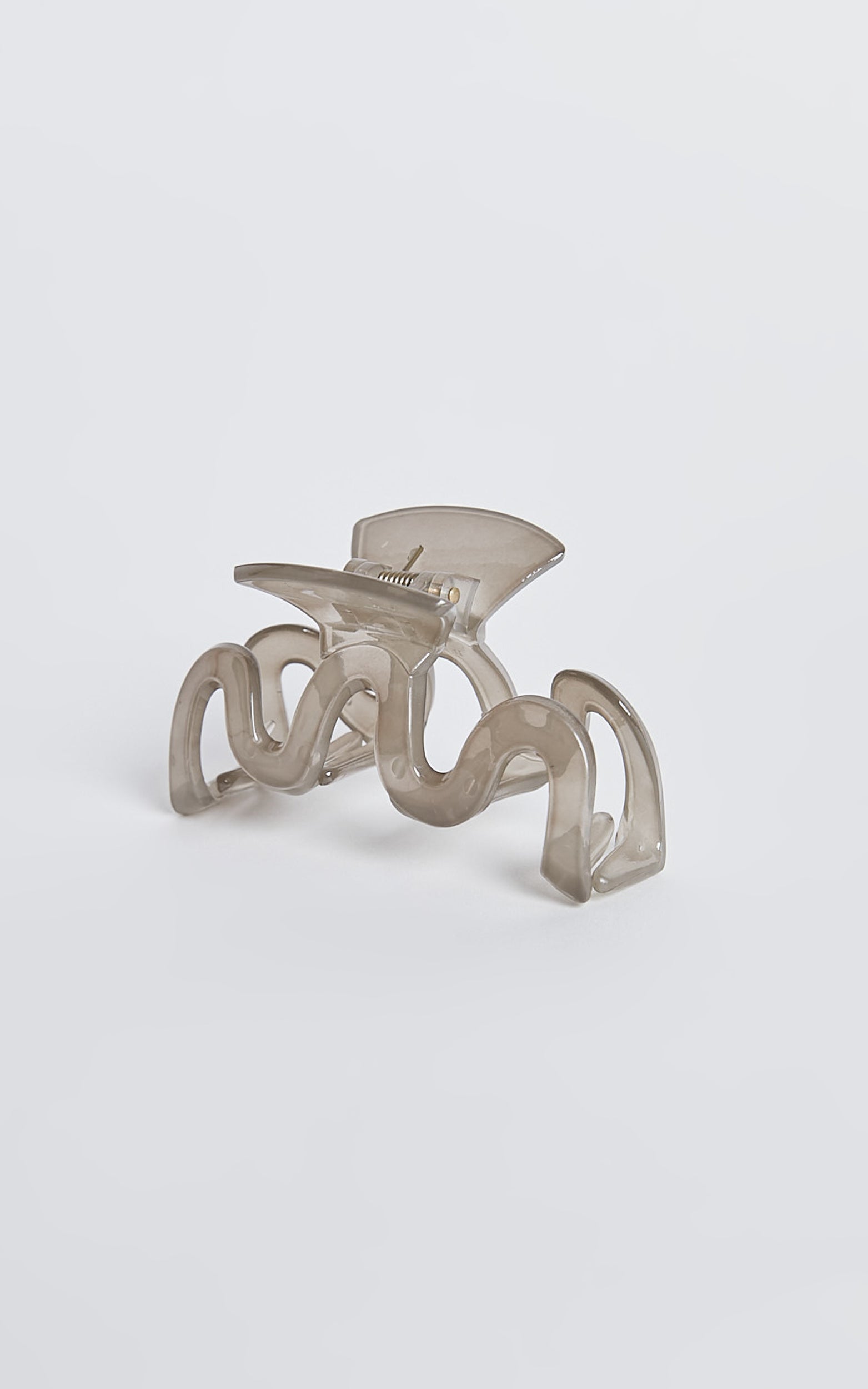 Aston Hair Clip - M Shape Clear Hair Clip in Grey