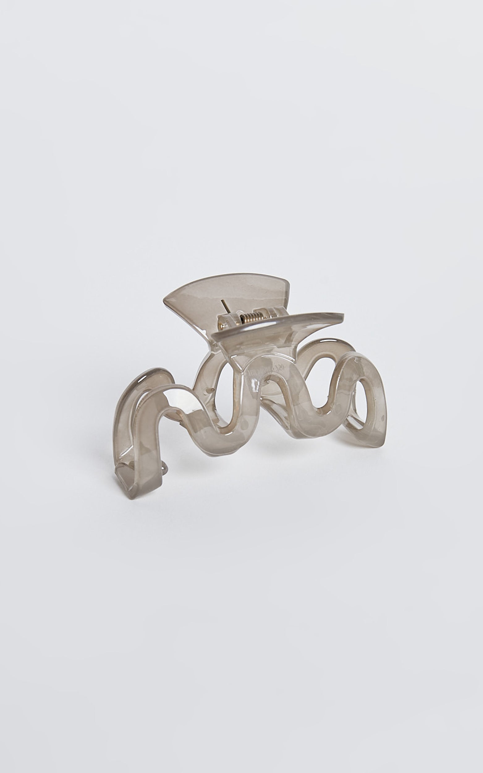 Aston Hair Clip - M Shape Clear Hair Clip in Grey