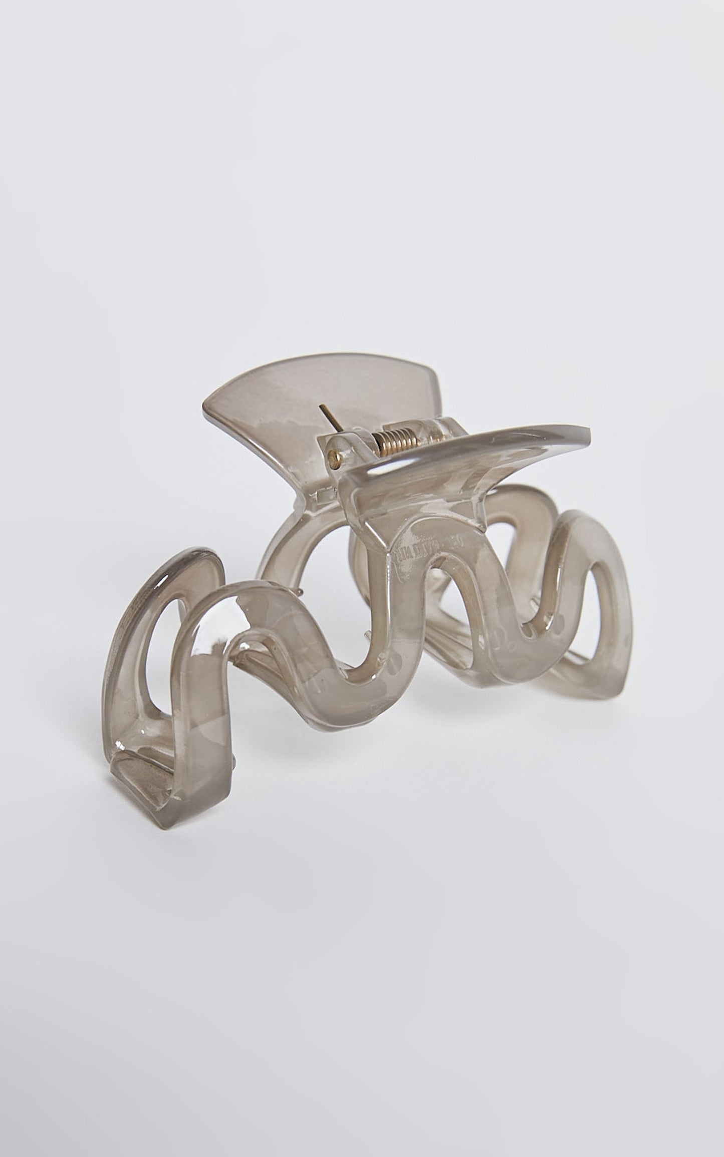 Aston Hair Clip - M Shape Clear Hair Clip in Grey