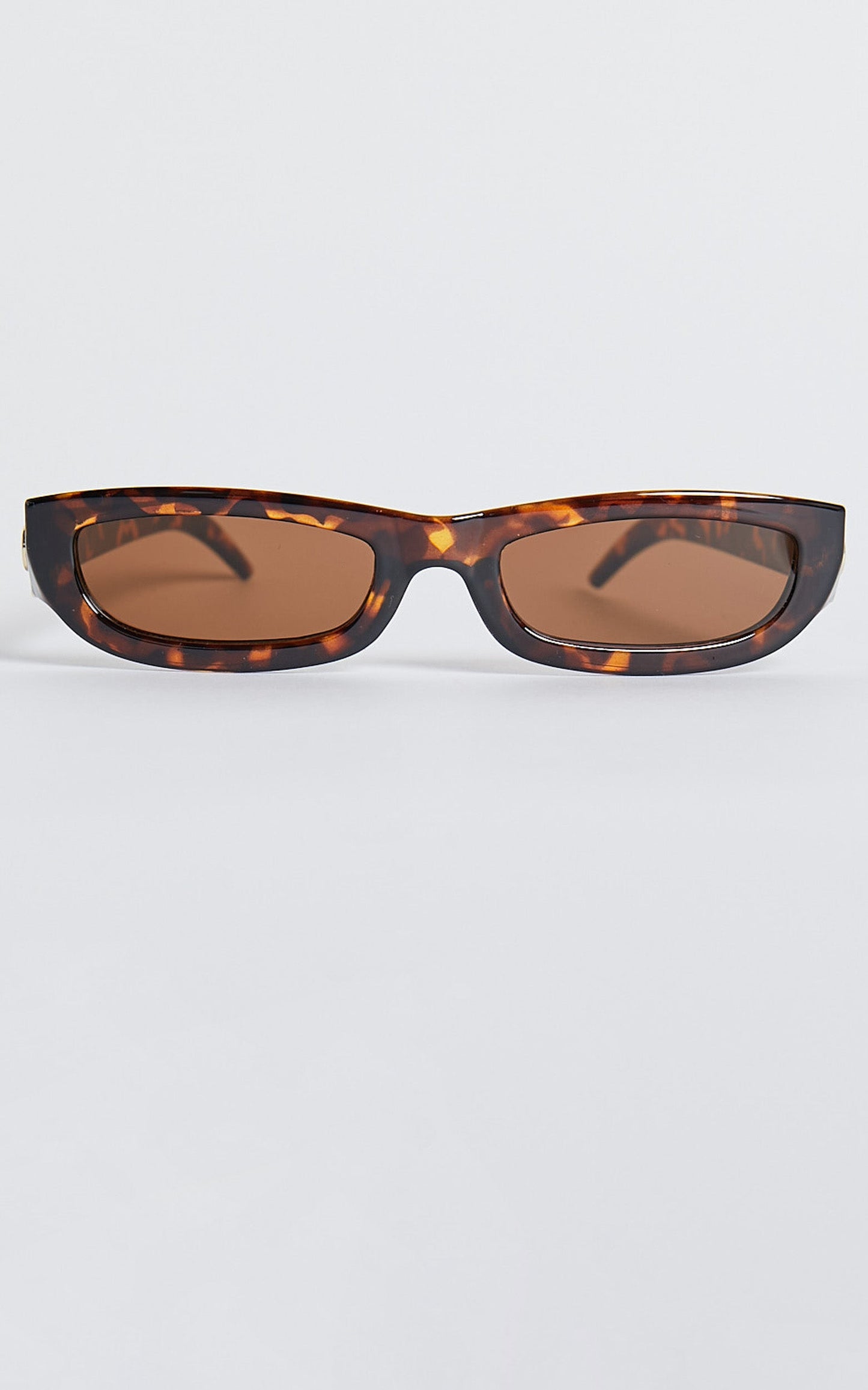 Connor Sunglasses - Thin Rectangle Sunglasses in Tort
