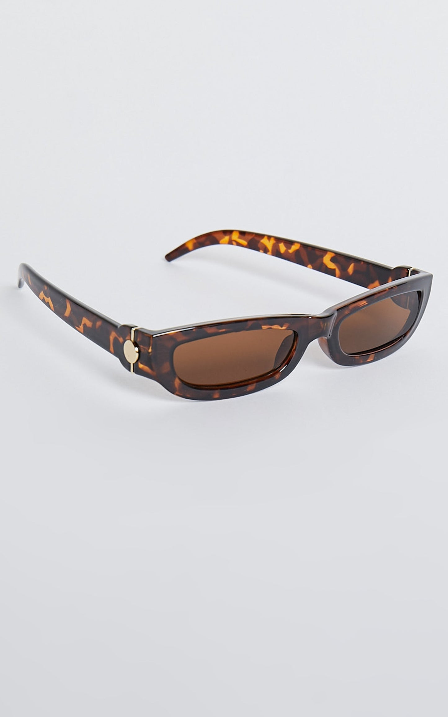 Connor Sunglasses - Thin Rectangle Sunglasses in Tort