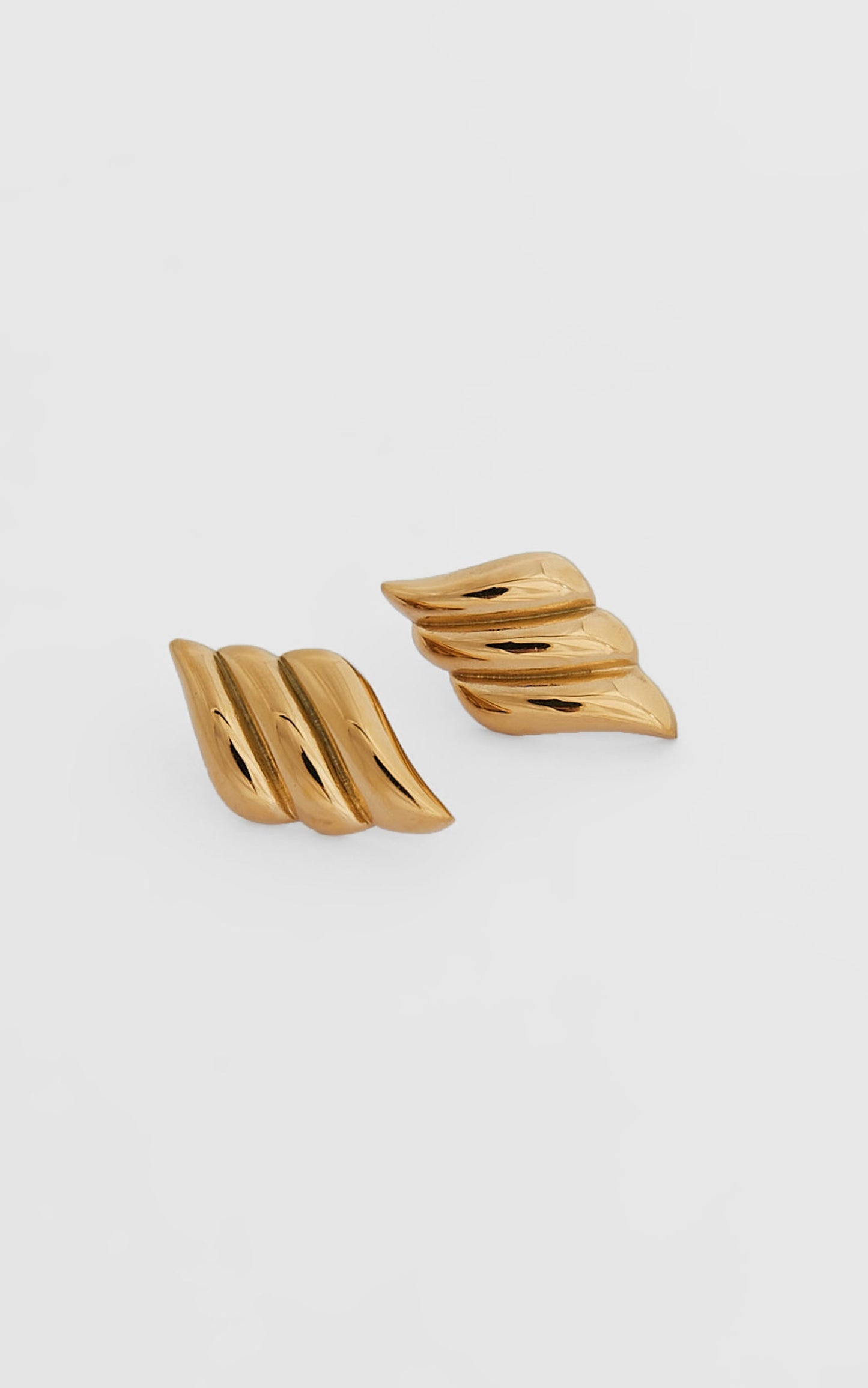 Becky Earrings - Asymmetric Croissant Earrings in Gold