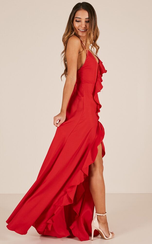 I Still Believe Maxi Dress In Red