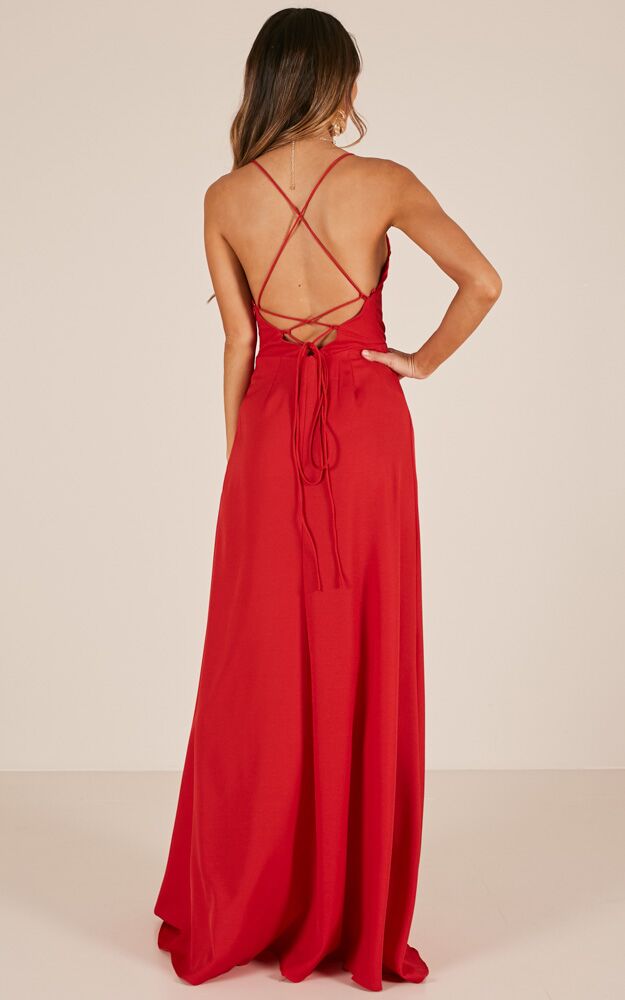 I Still Believe Maxi Dress In Red