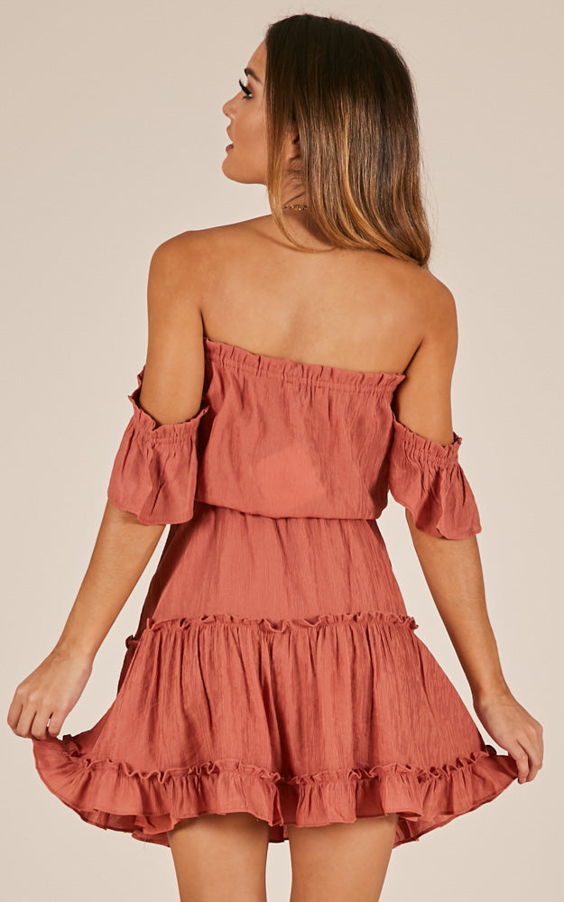 More To It Dress In Rust