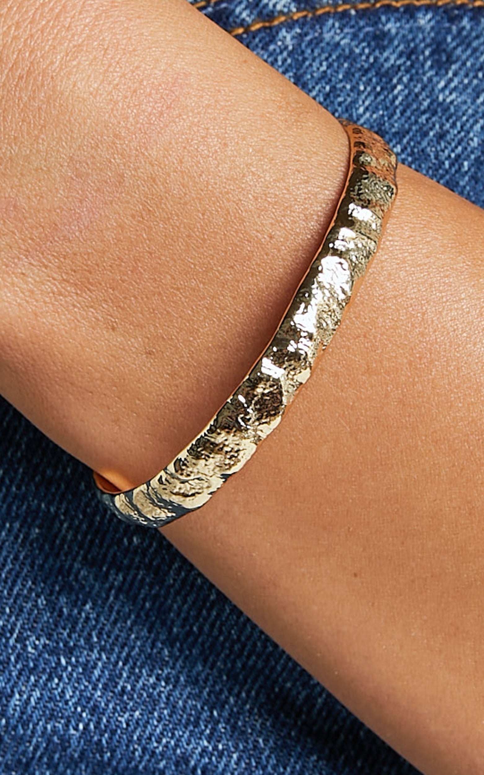 Abbie Bangle - Half Open Bangle in Gold